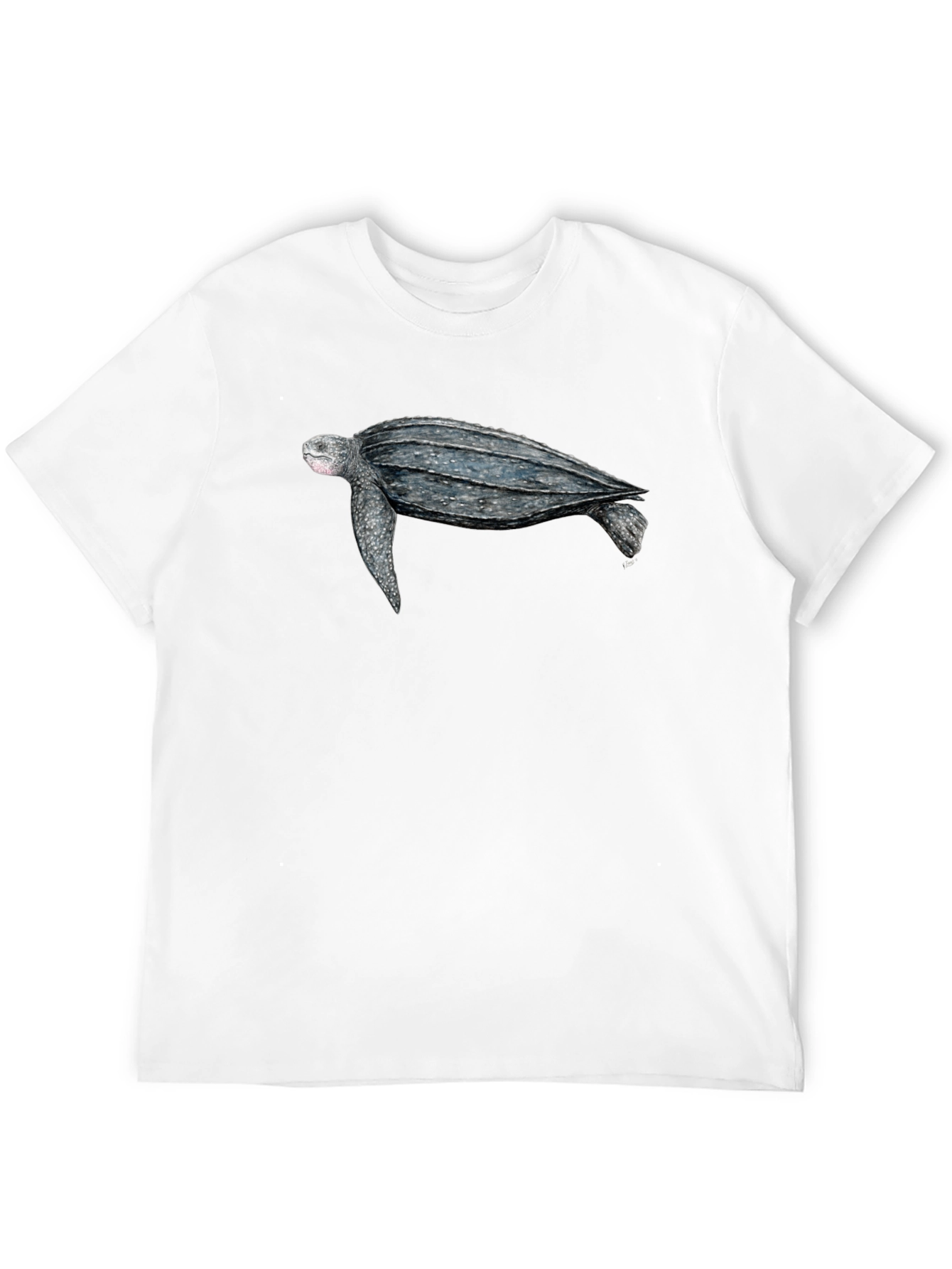 Sea Turtle Graphic Tee - Black Cotton T-Shirt