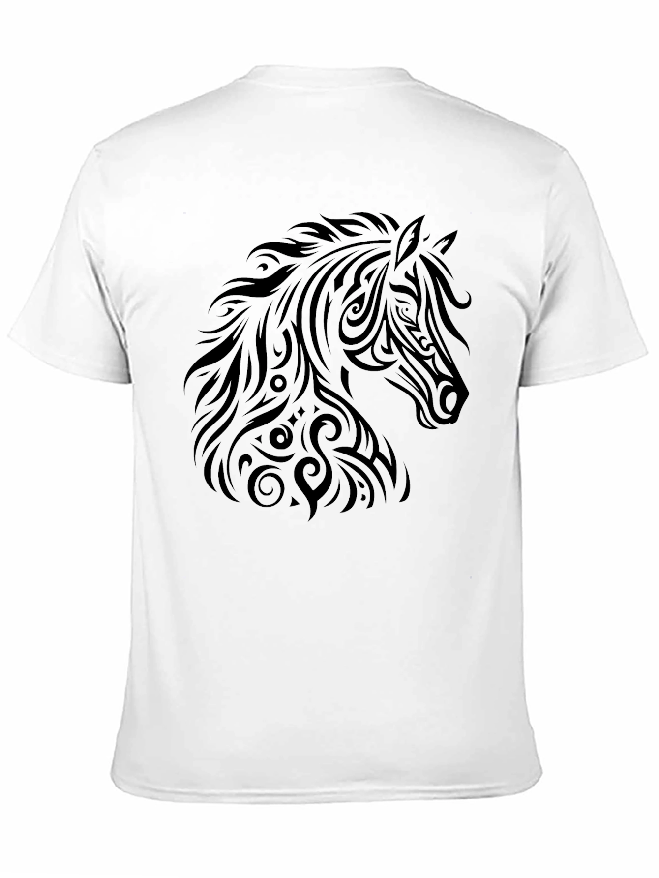 Tribal Horse Graphic Tee - Black