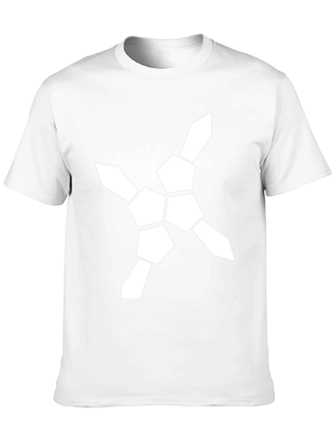 Geometric Graphic Tee - Modern Design Black T-Shirt