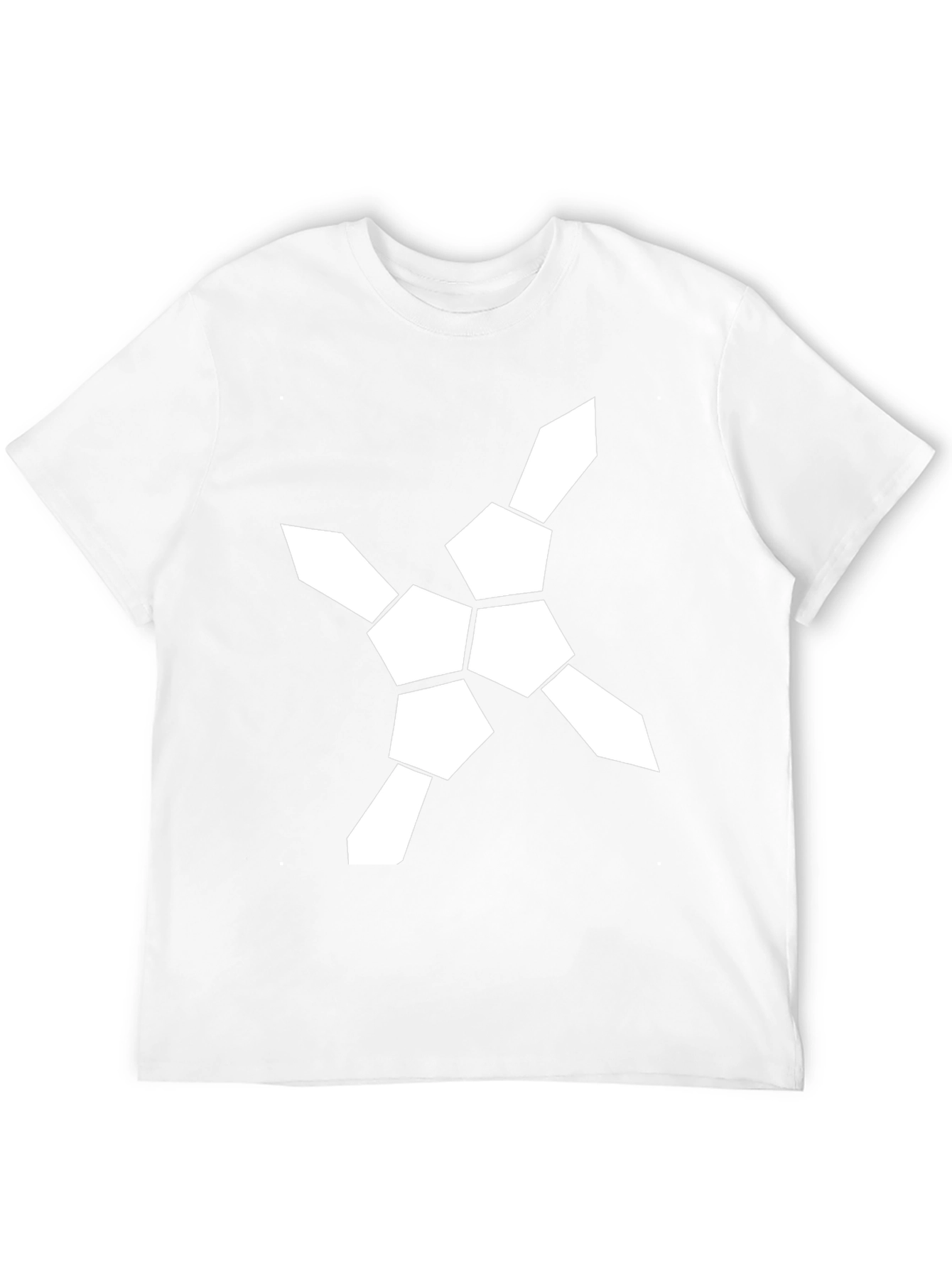 Geometric Graphic Tee - Modern Design Black T-Shirt