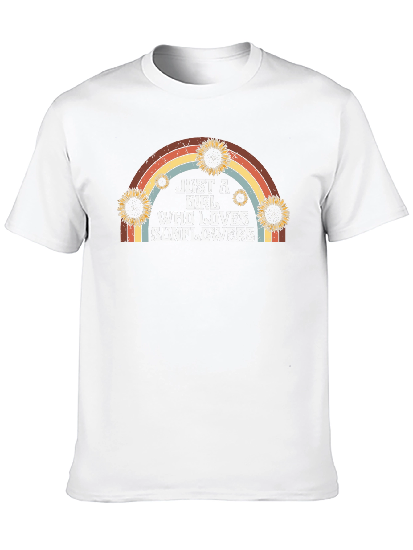 Sunflower Lover Rainbow Graphic Tee