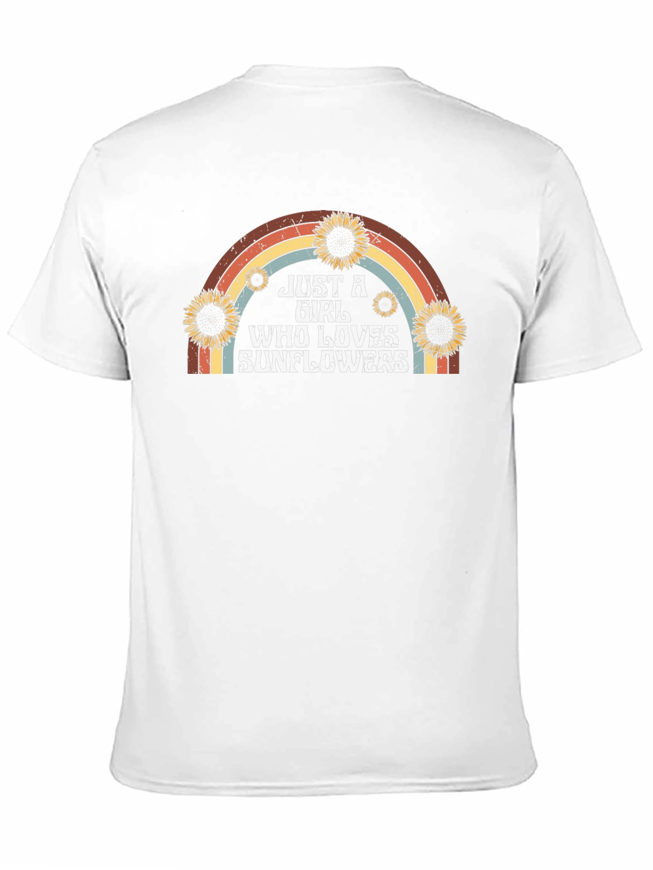 Sunflower Lover Rainbow Graphic Tee