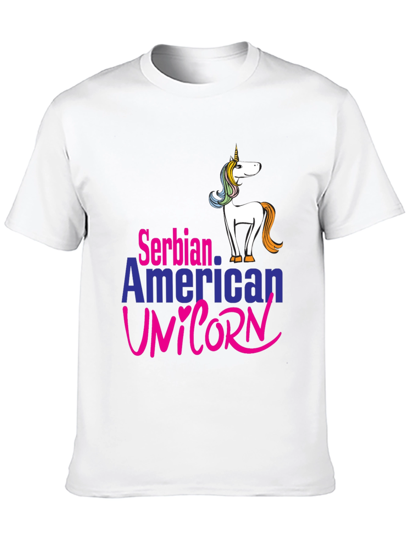 Serbian American Unicorn T-Shirt