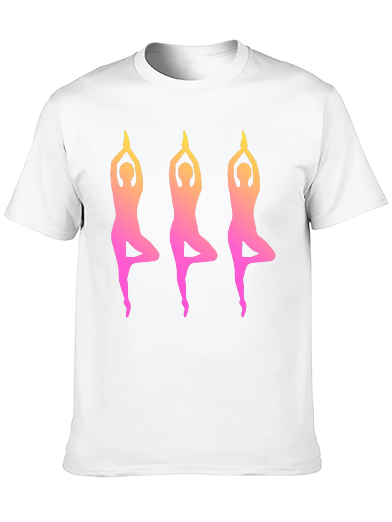 Yoga Pose Graphic Black T-Shirt