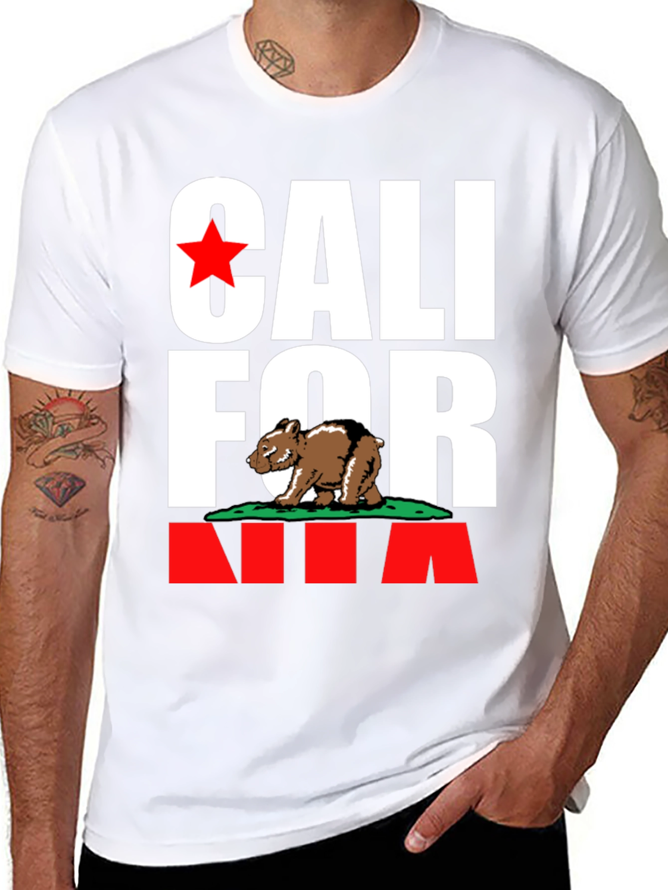 California Bear T-Shirt - Black Cali Pride Tee
