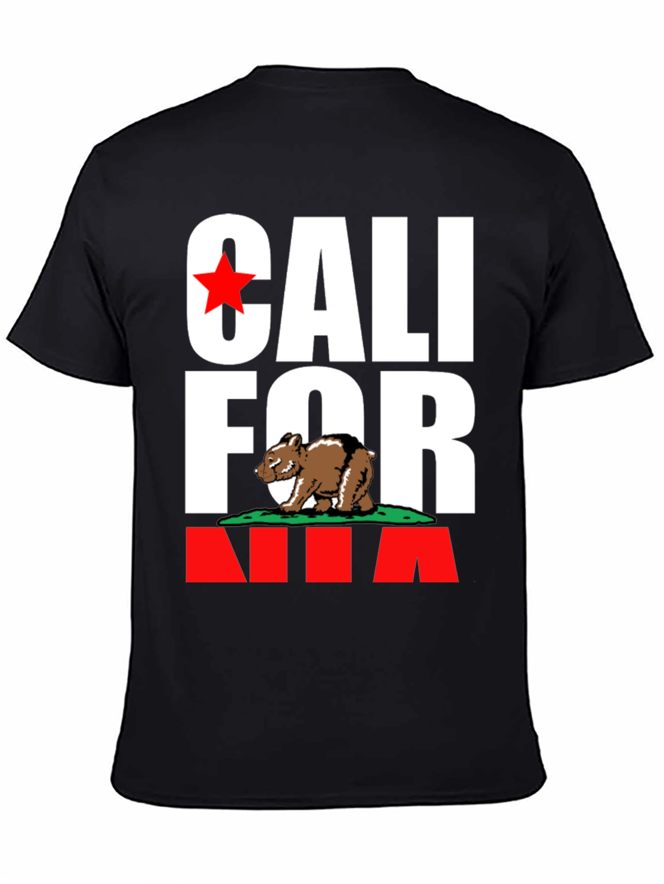 California Bear T-Shirt - Black Cali Pride Tee