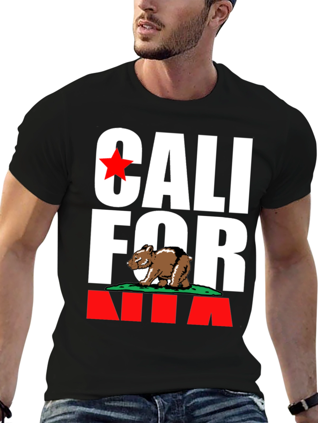 California Bear T-Shirt - Black Cali Pride Tee