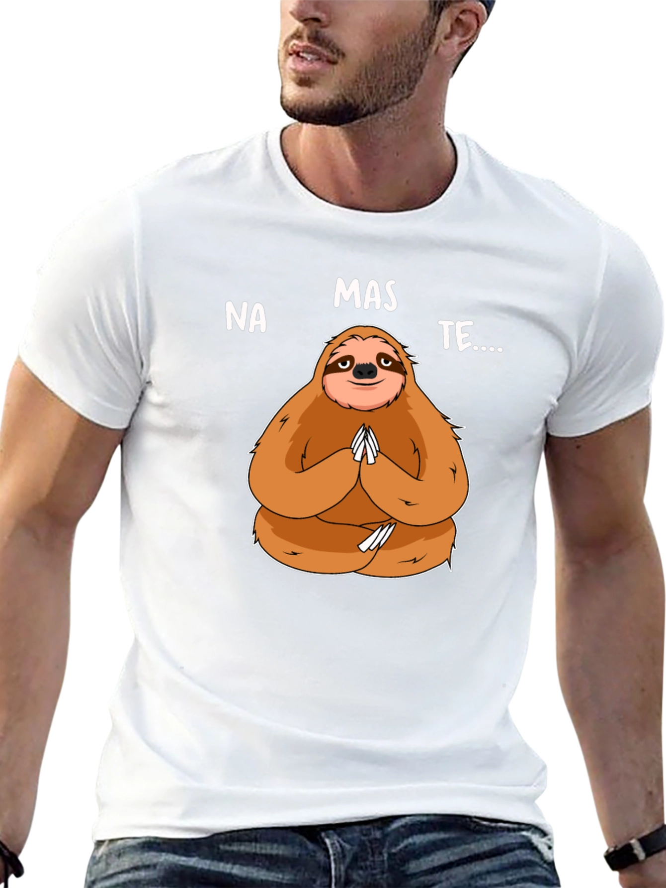 Namaste Sloth Graphic Tee - Yoga Humor
