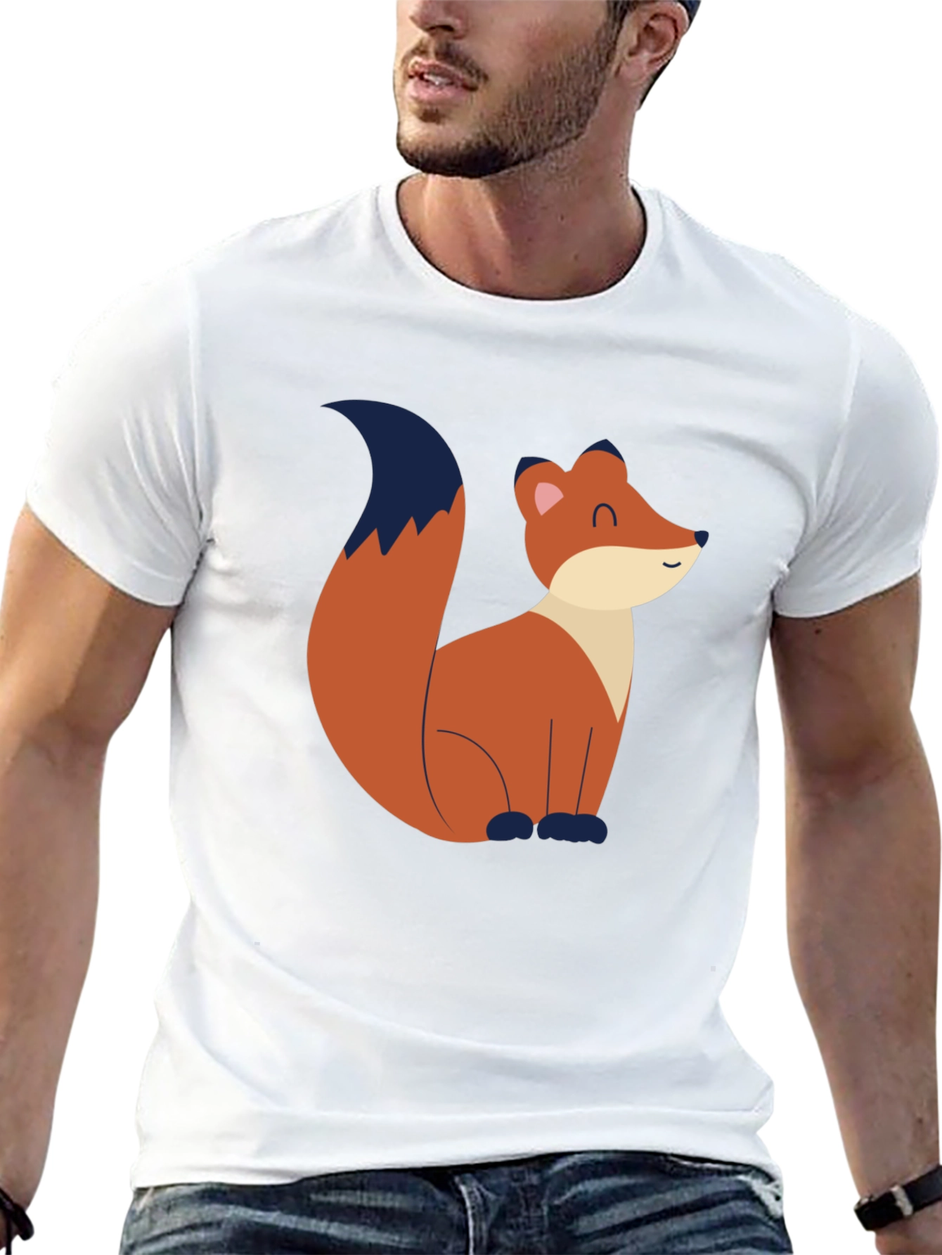 Fox Graphic Tee - Black Unisex T-Shirt