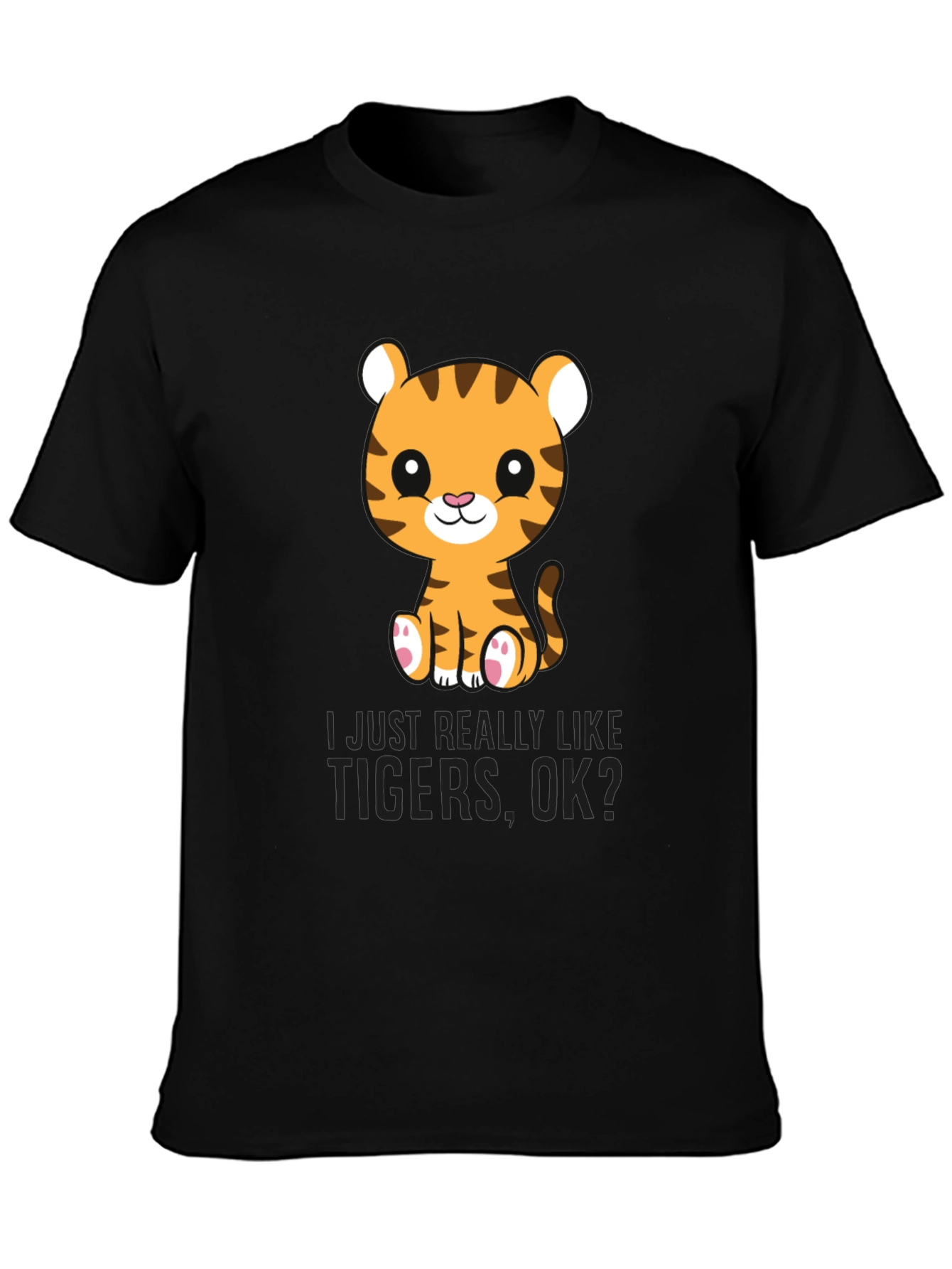 Cute Tiger Graphic T-Shirt - Love Tigers Tee