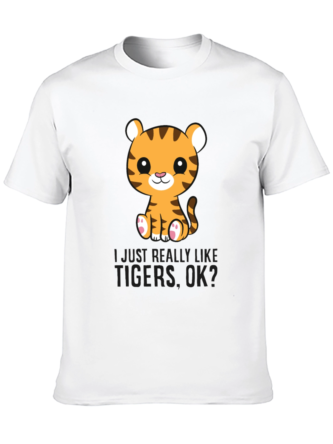 Cute Tiger Graphic T-Shirt - Love Tigers Tee