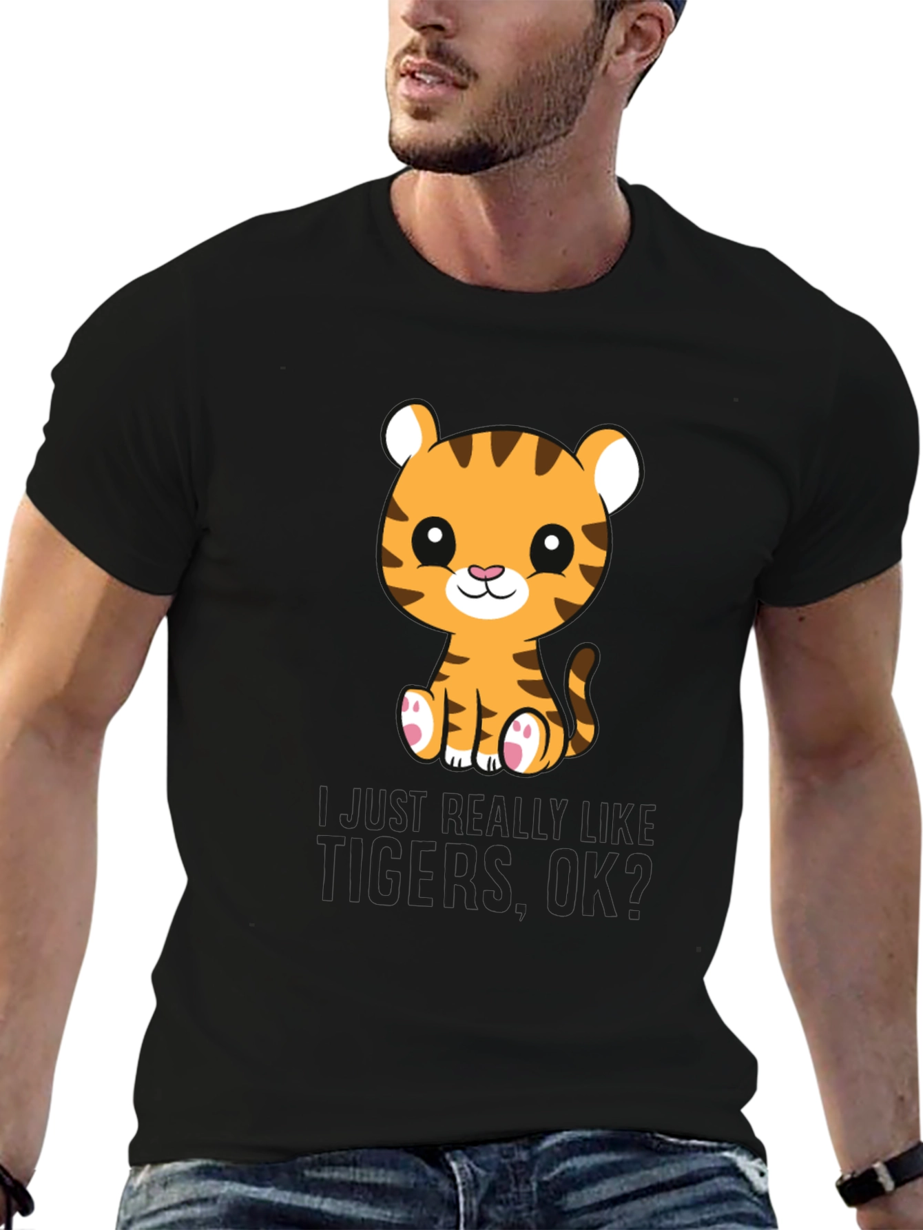 Cute Tiger Graphic T-Shirt - Love Tigers Tee