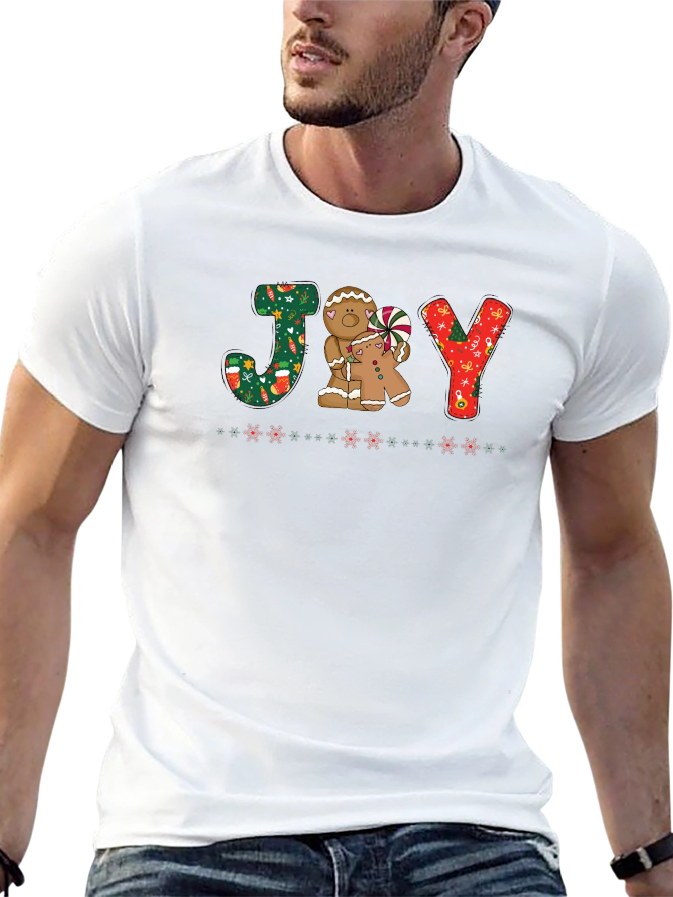 Joy Gingerbread Christmas T-Shirt