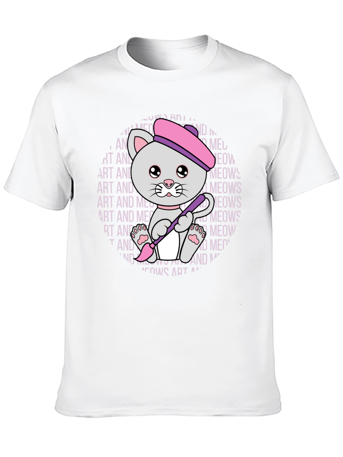 Art and Meows Artist Cat T-Shirt