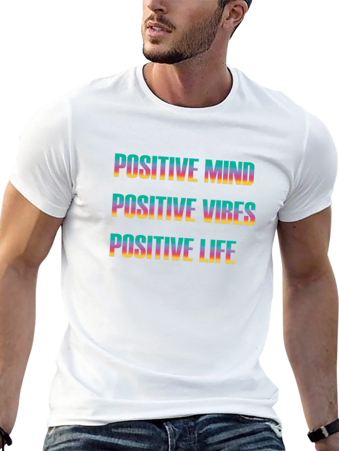 Positive Mind Vibes Life Graphic Tee