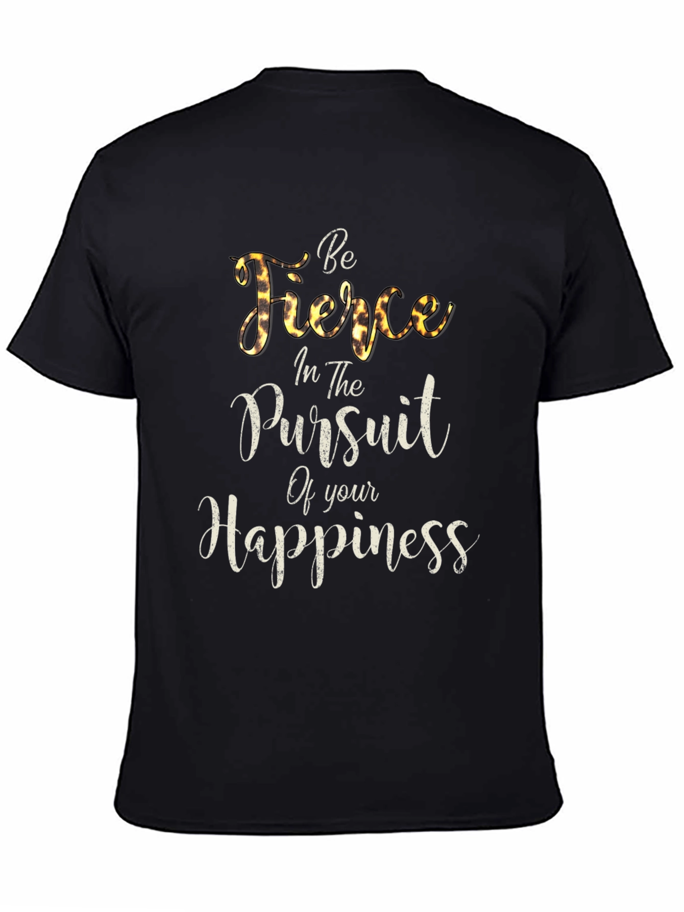 Fierce Happiness Graphic Tee - Soft Black Unisex T-Shirt