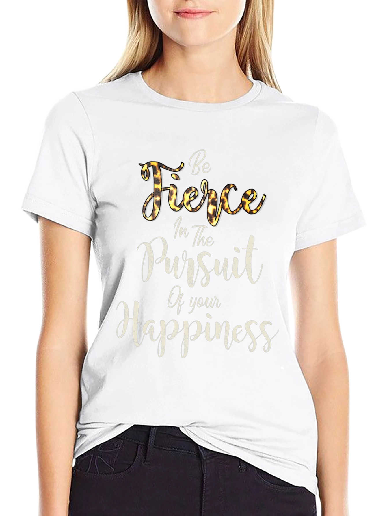 Fierce Happiness Graphic Tee - Soft Black Unisex T-Shirt