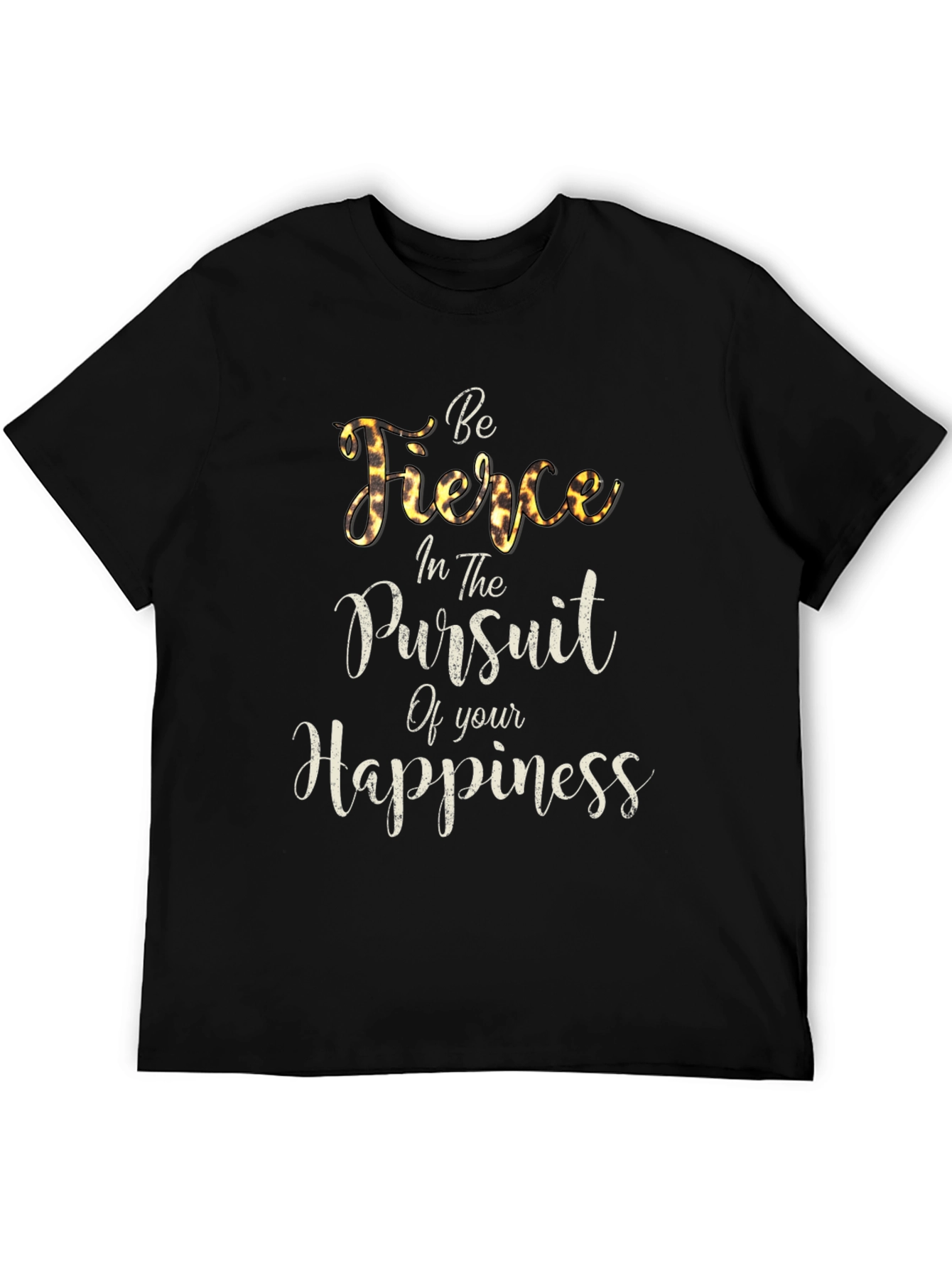 Fierce Happiness Graphic Tee - Soft Black Unisex T-Shirt