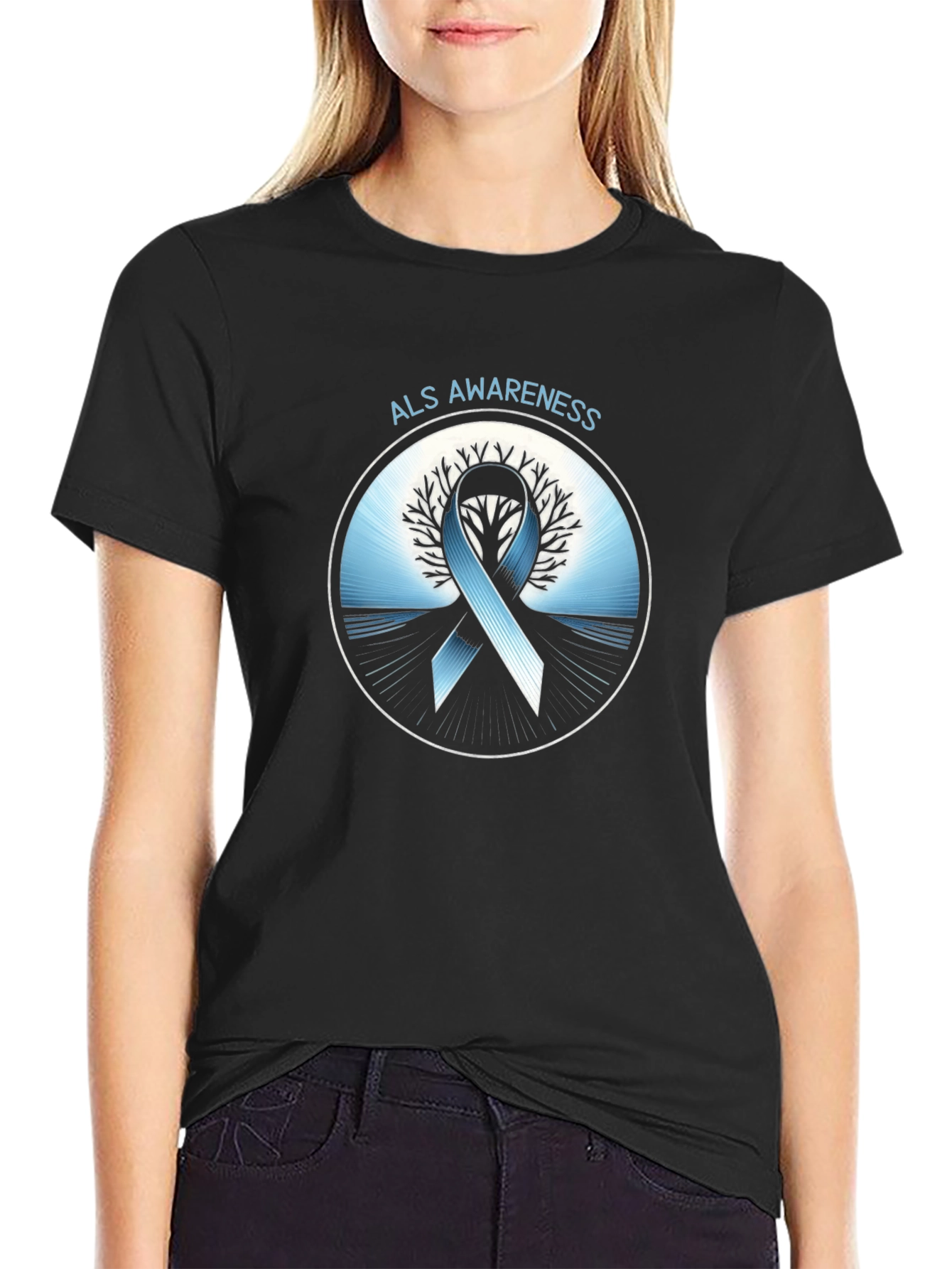 ALS Awareness Ribbon Graphic T-Shirt