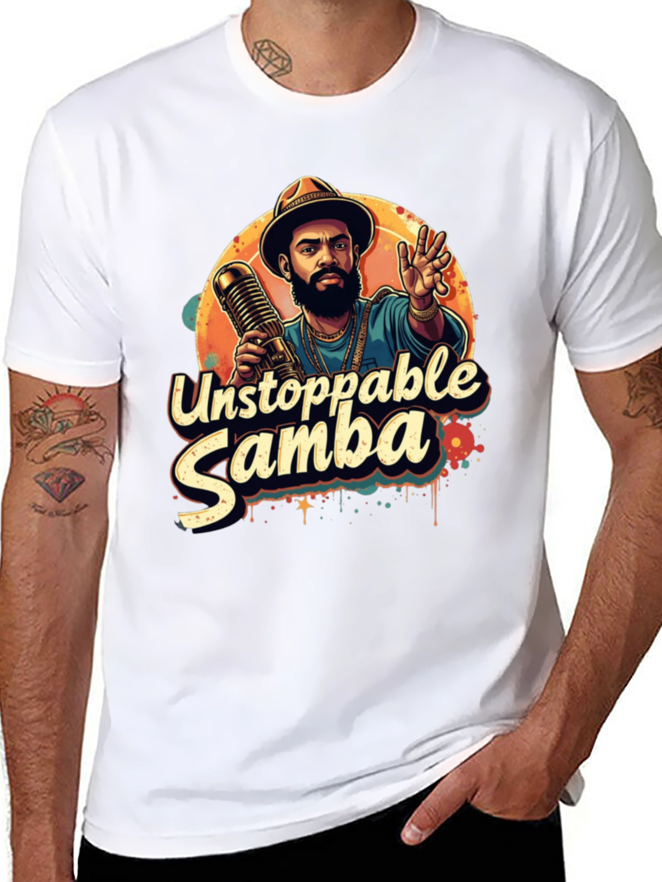 Unstoppable Samba Graphic T-Shirt - Black