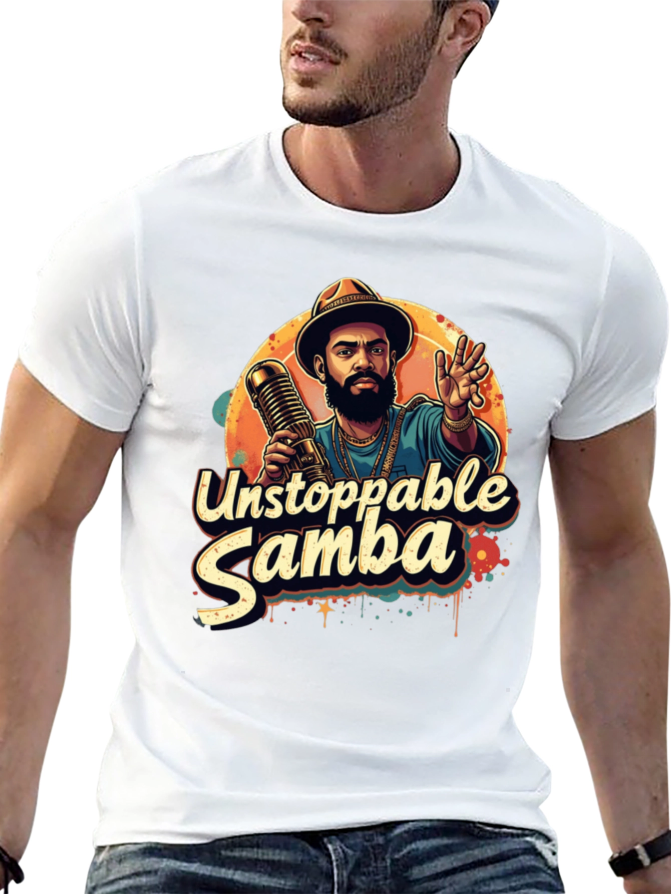 Unstoppable Samba Graphic T-Shirt - Black