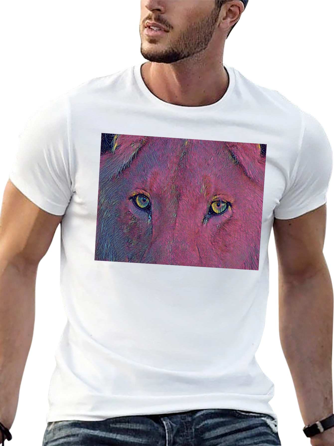 Lion Eyes Graphic T-Shirt - Bold & Unique Design