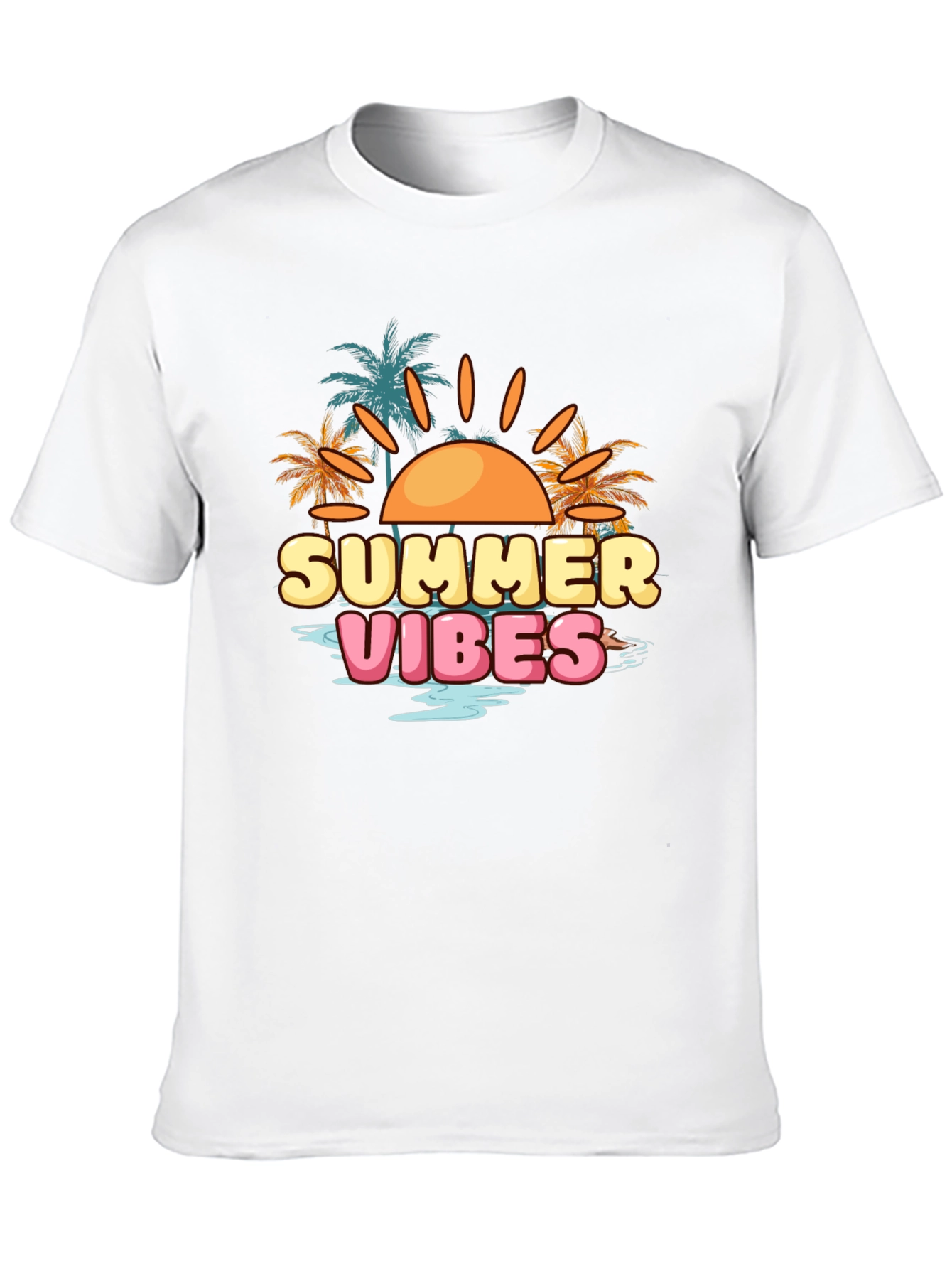 Summer Vibes Graphic Tee - Black T-Shirt