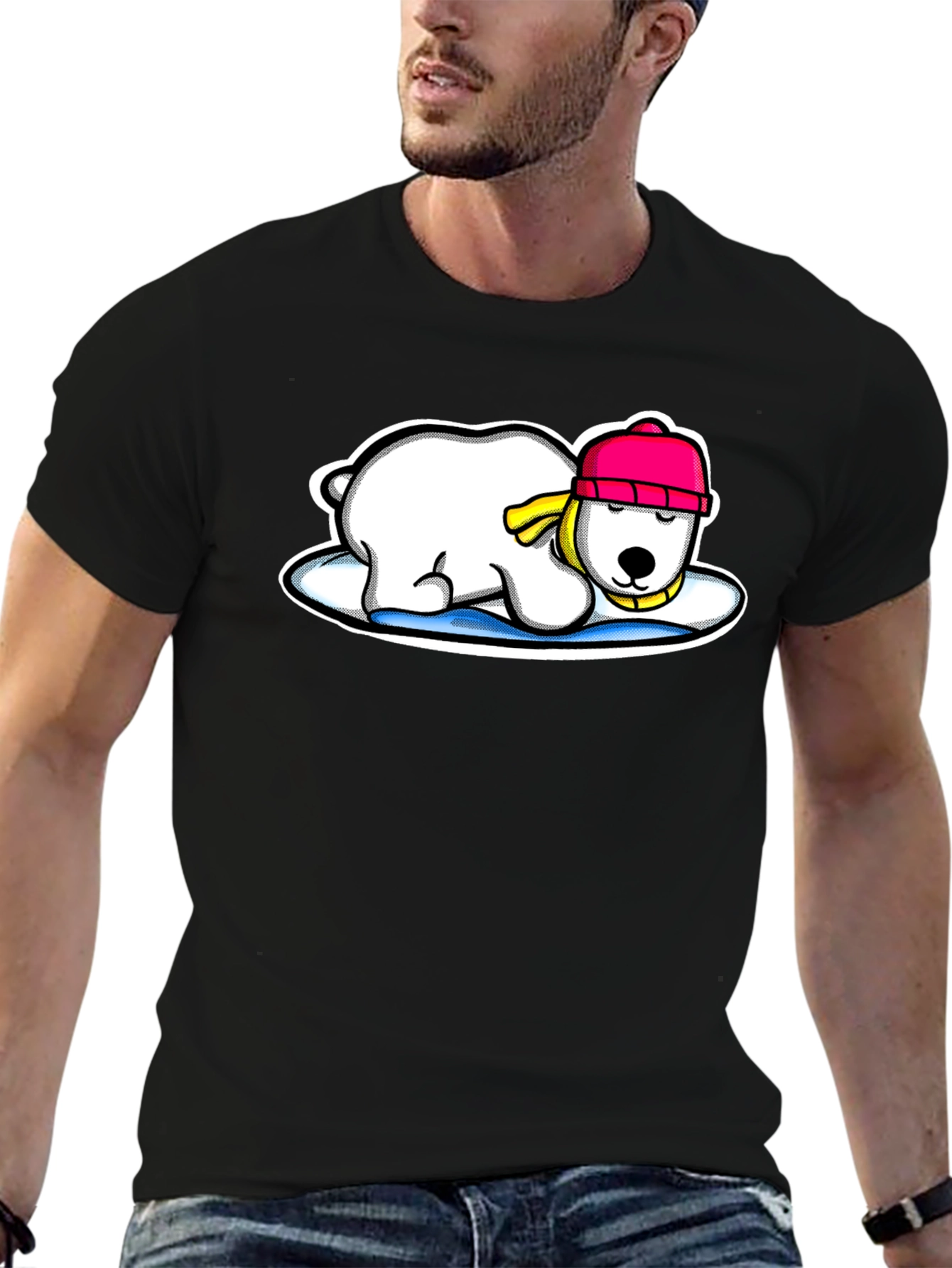 Polar Bear Graphic Tee - Cute Winter Style