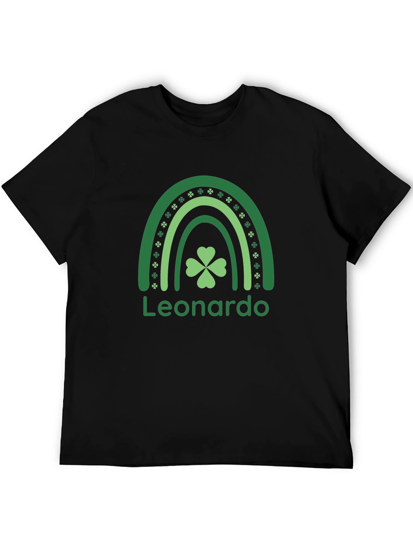 St. Patricks Day Personalized Shamrock Rainbow T-Shirt