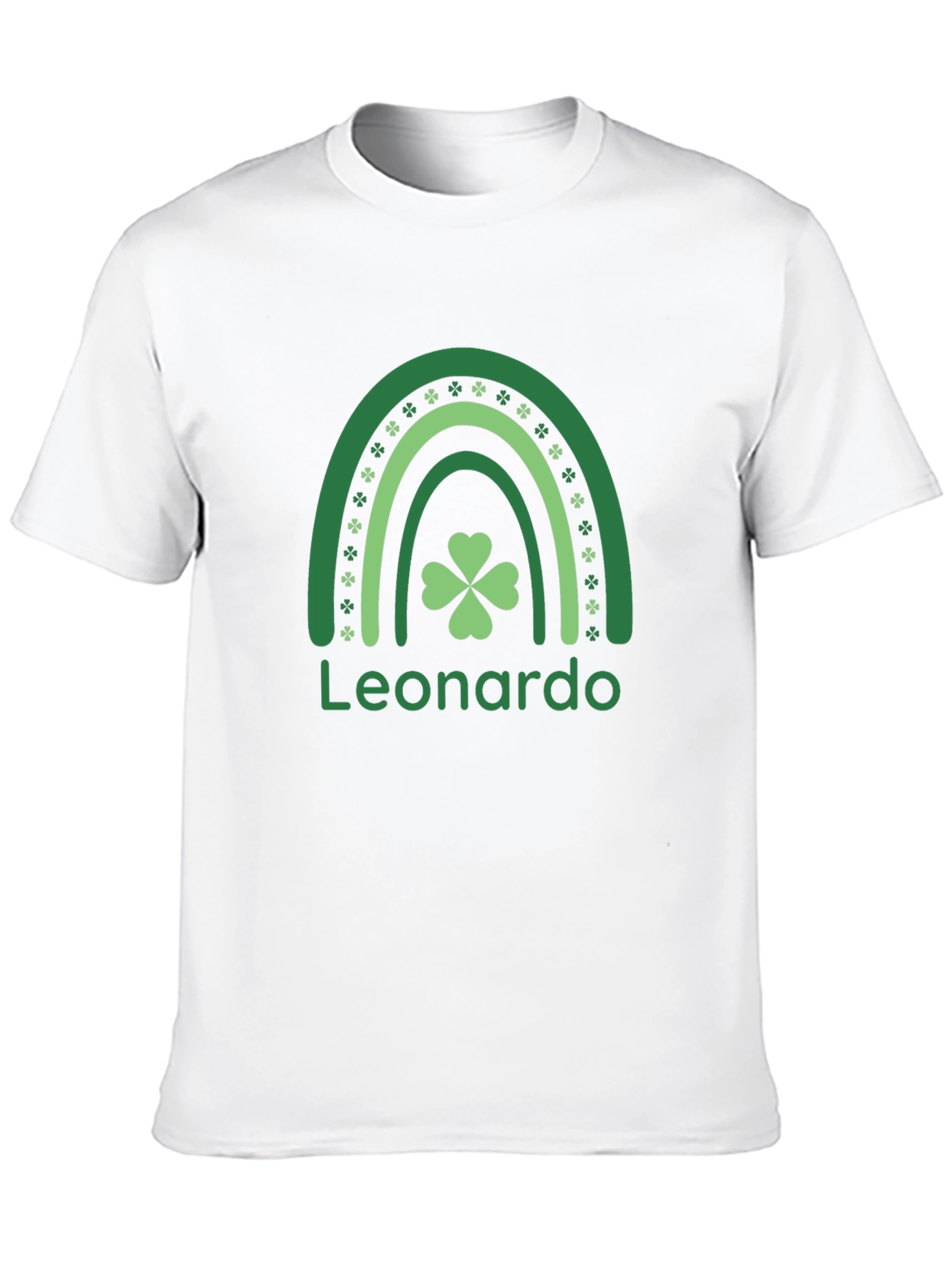 St. Patricks Day Personalized Shamrock Rainbow T-Shirt