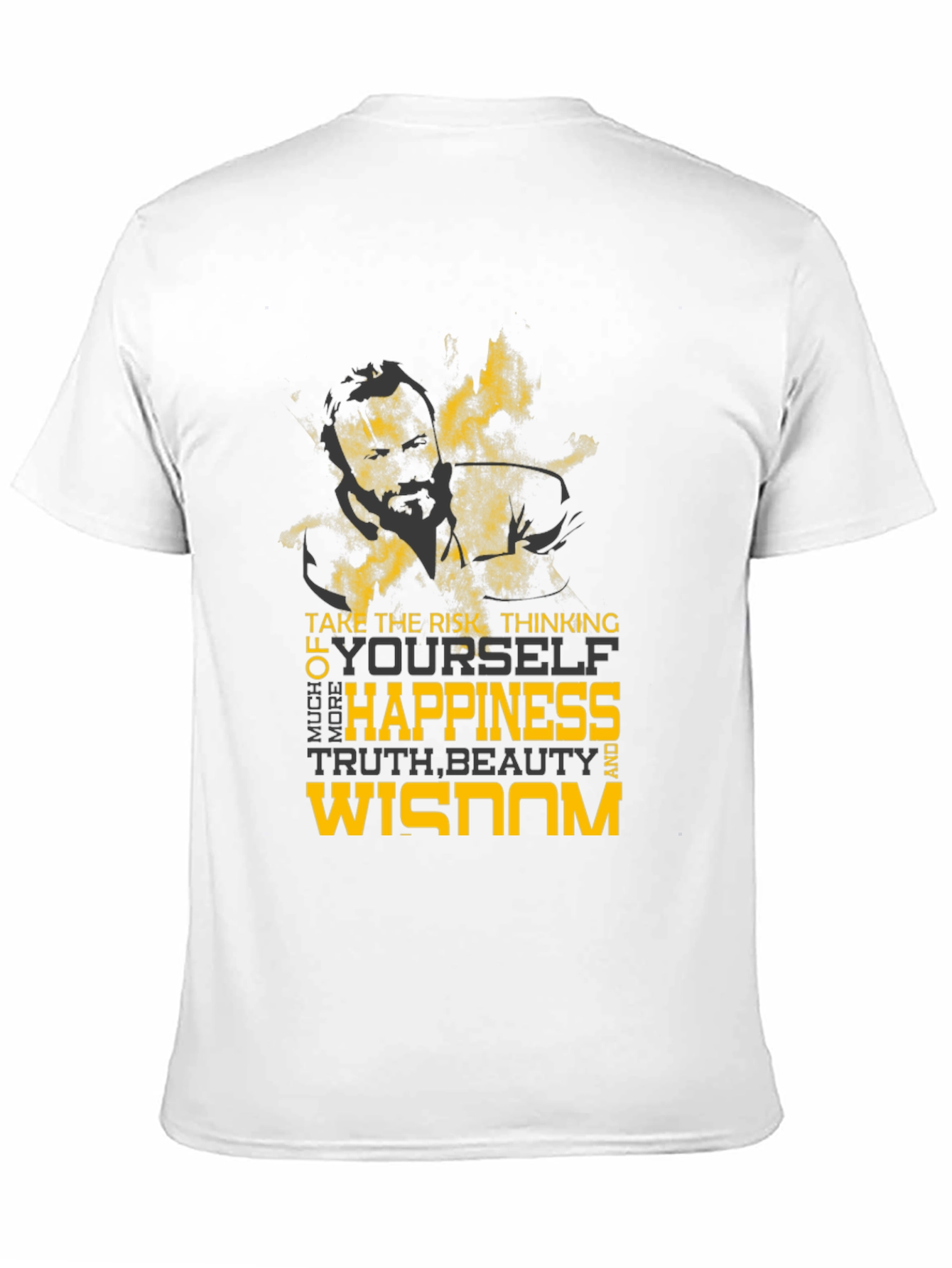 Motivational Graphic Tee - Risk Happiness Wisdom