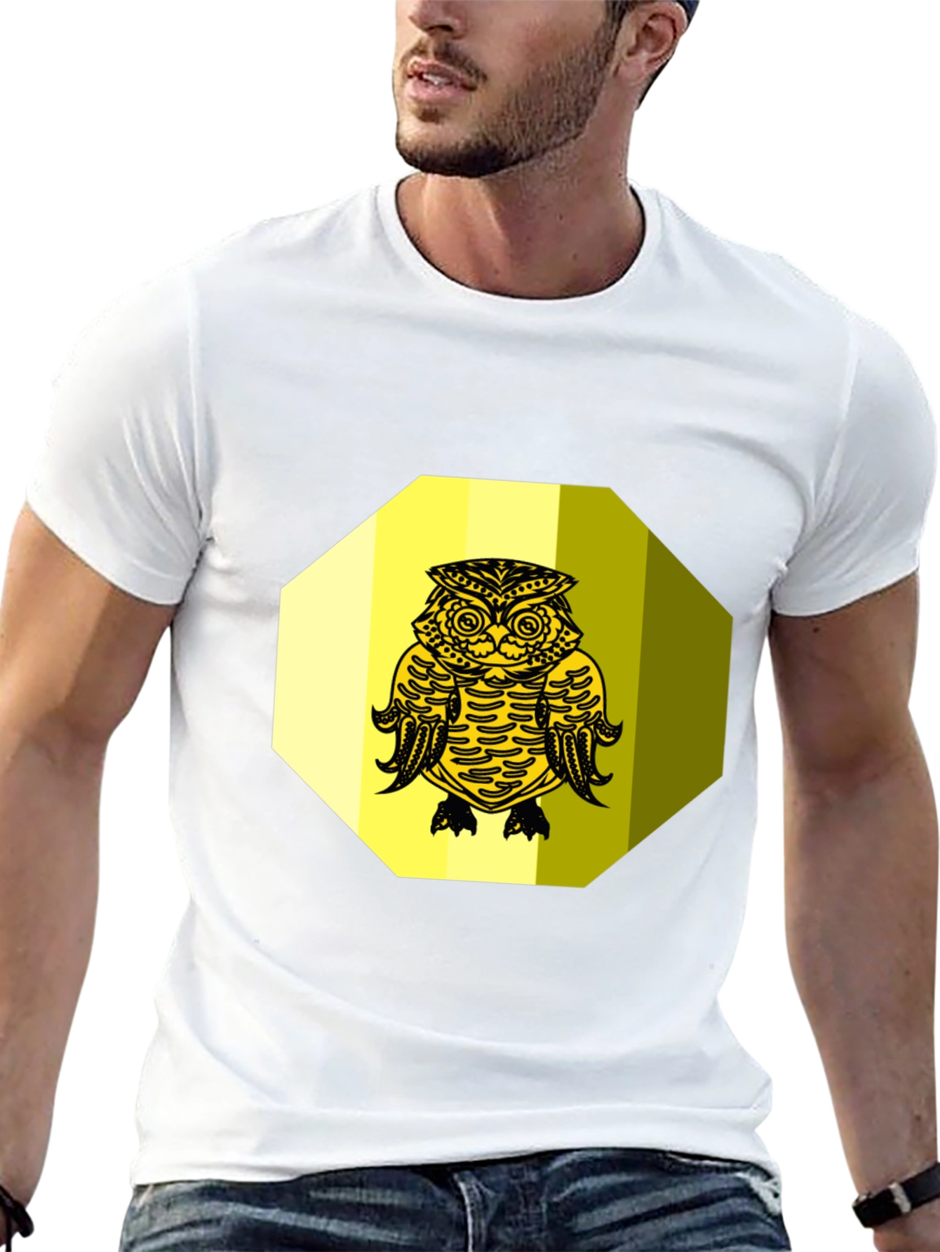 Owl Graphic Tee - Black Cotton Blend