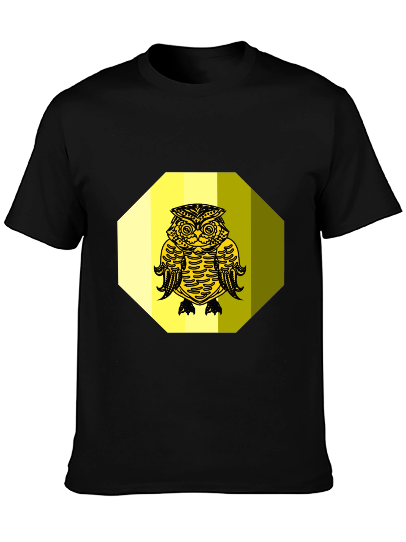 Owl Graphic Tee - Black Cotton Blend