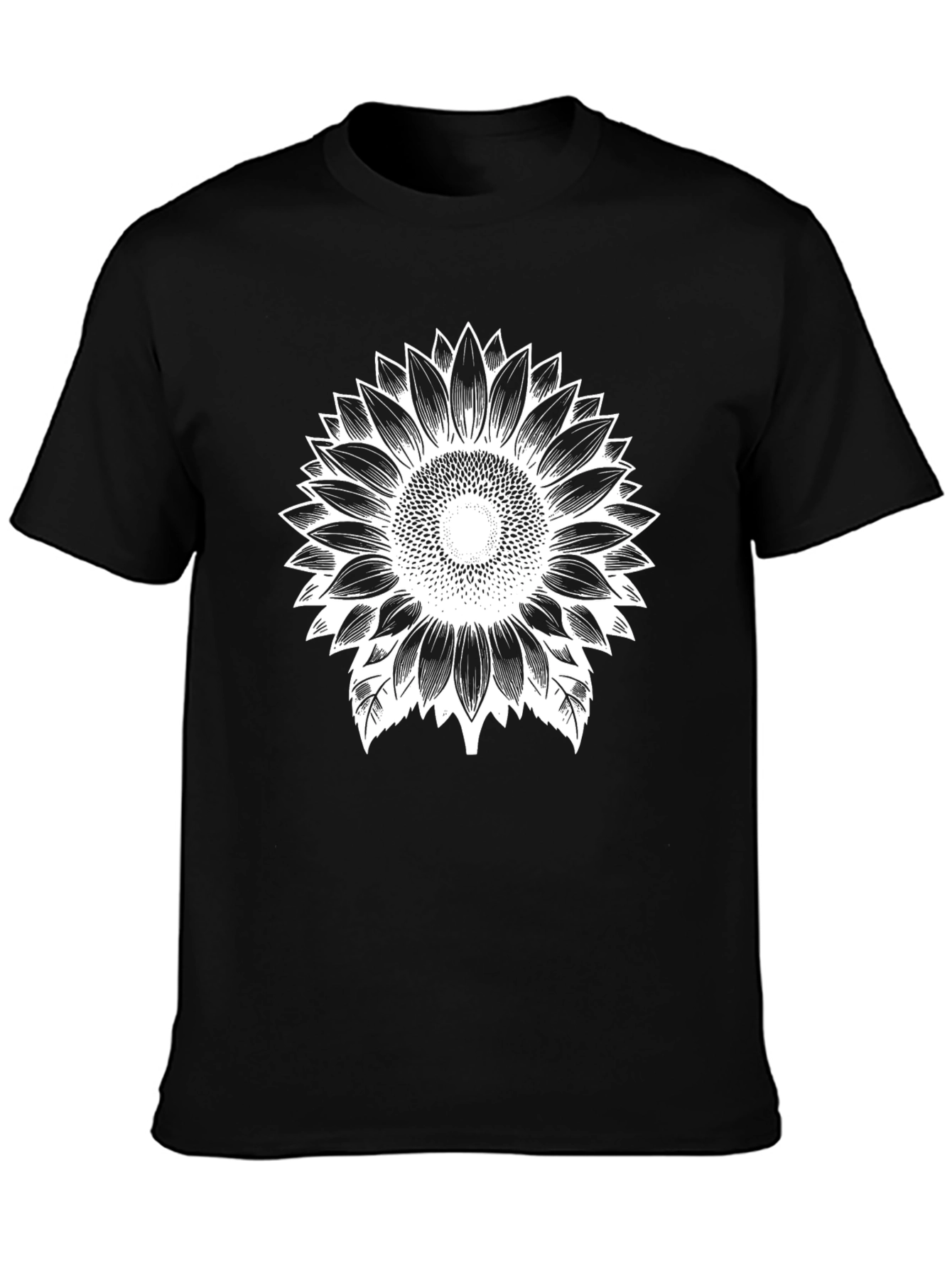 Sunflower Graphic Black T-Shirt