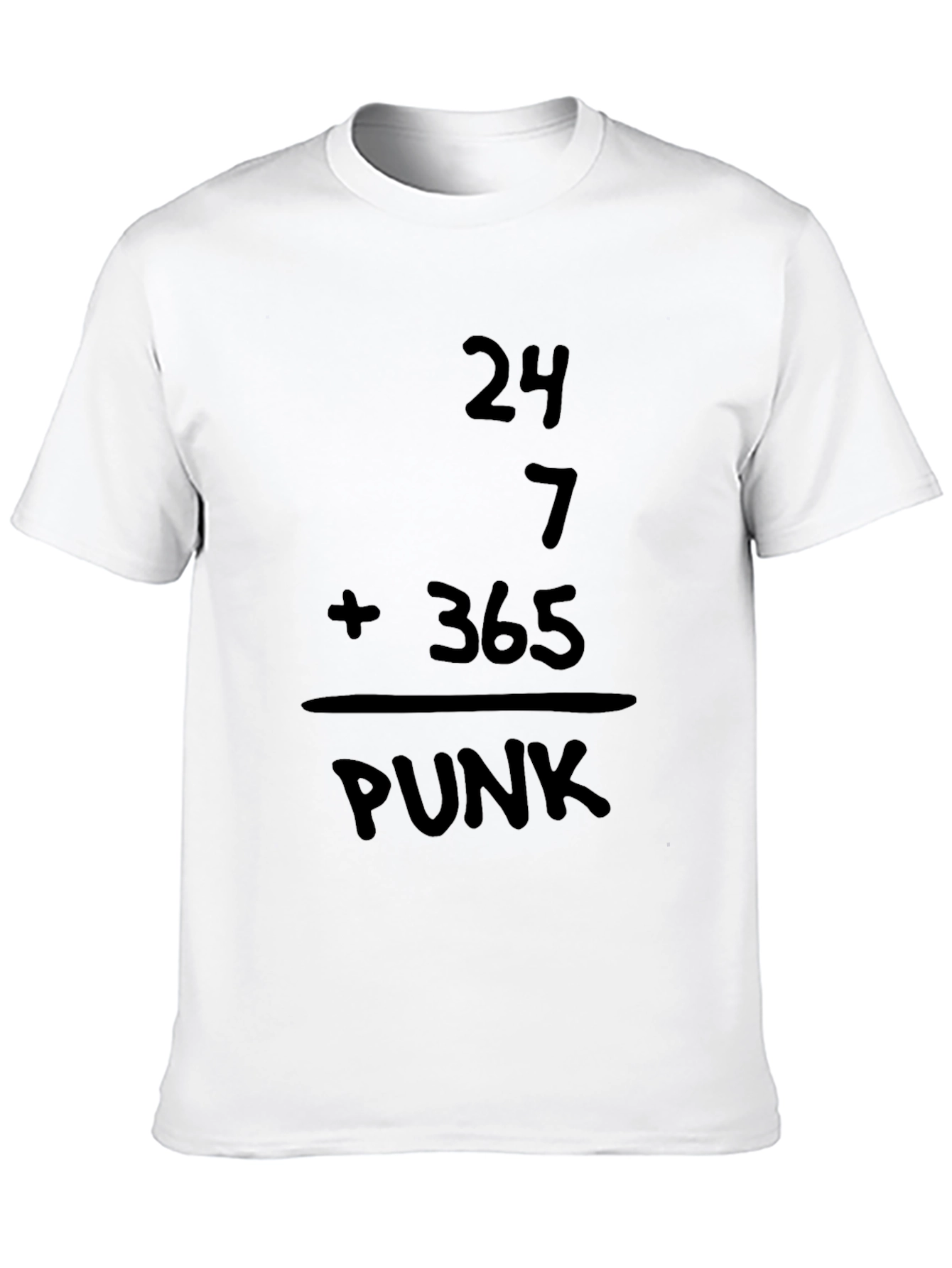 24/7 Punk Graphic T-Shirt - Black Casual Tee