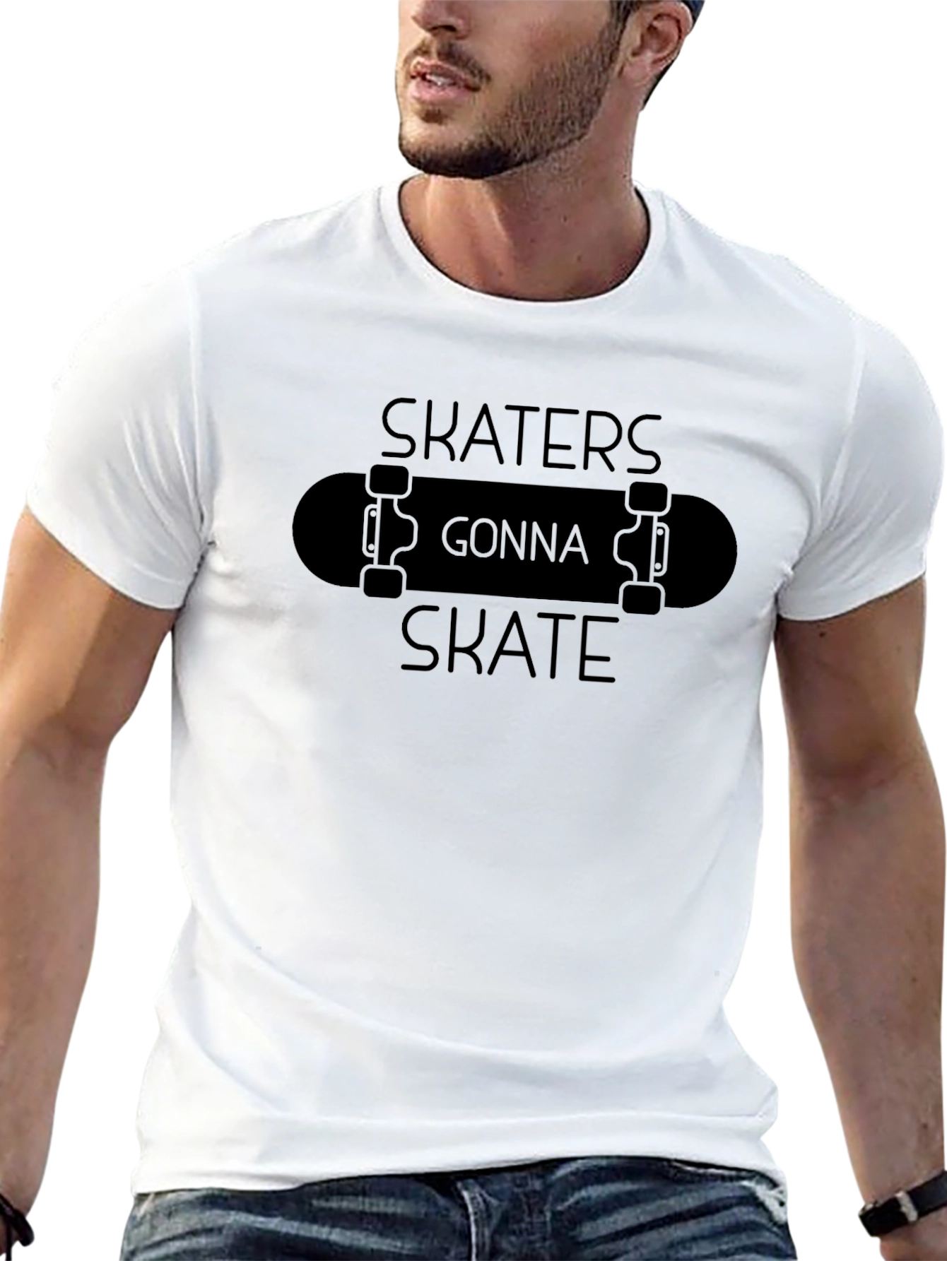 Skaters Gonna Skate Graphic Tee - Classic Black