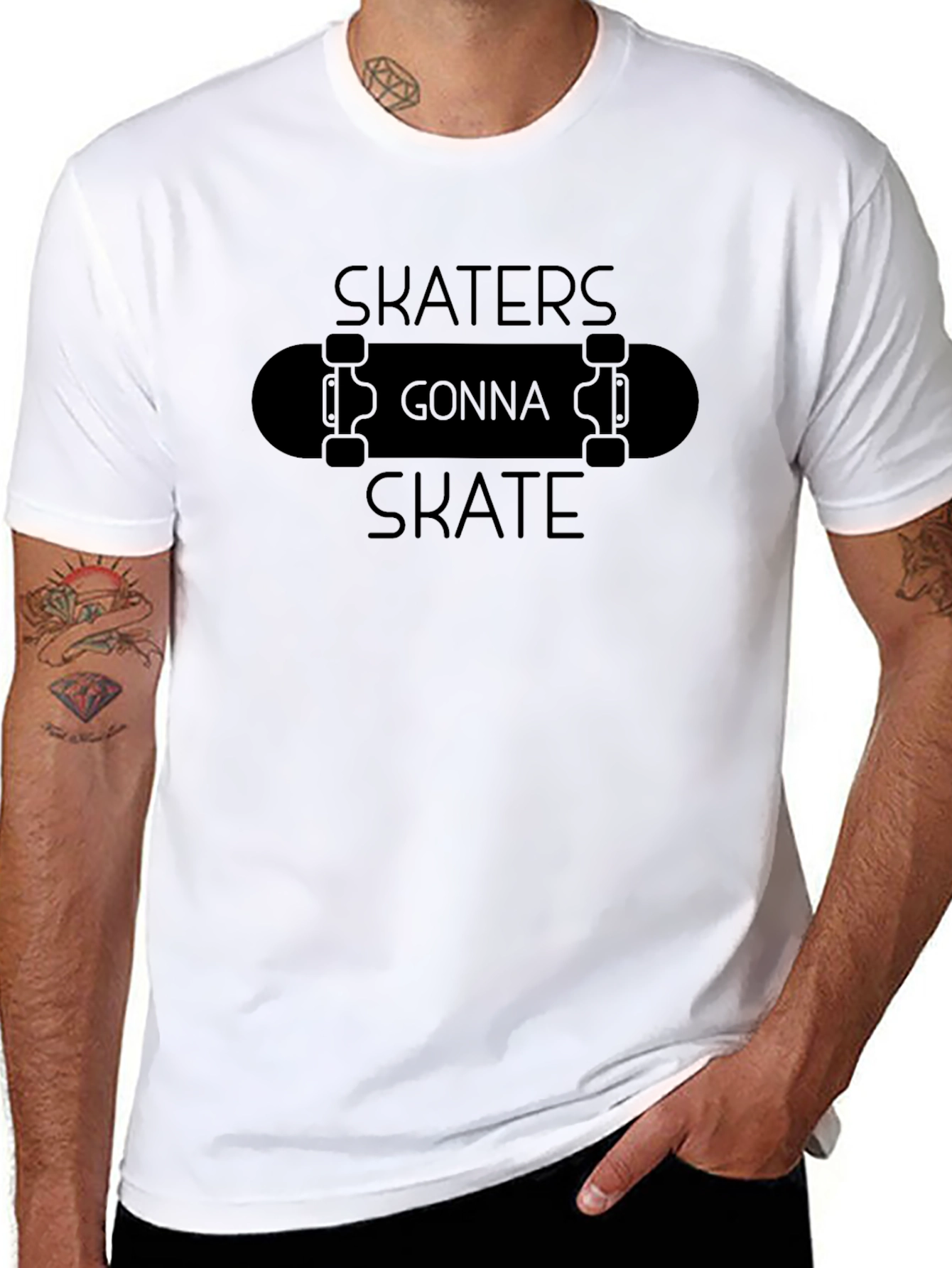 Skaters Gonna Skate Graphic Tee - Classic Black