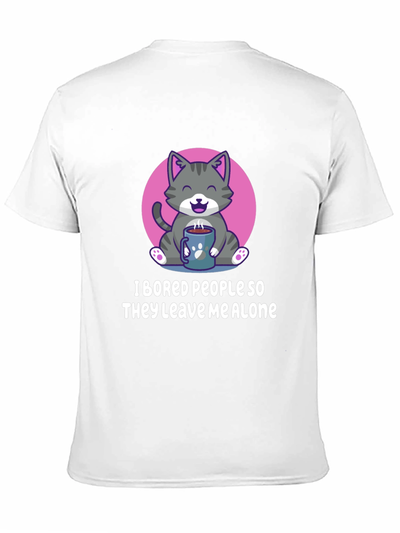 Funny Cat I Bored People Graphic Tee