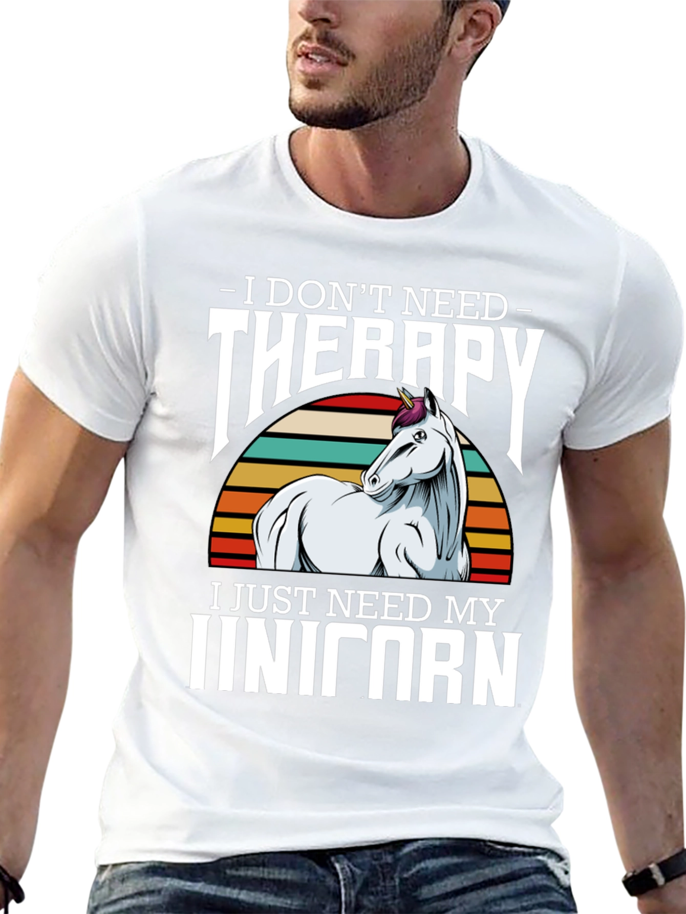 Unicorn Therapy Graphic Tee Shirt