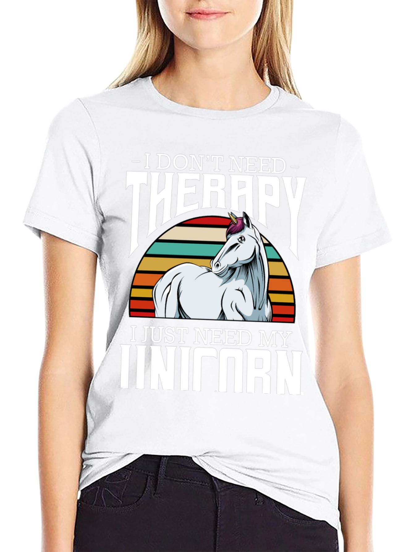 Unicorn Therapy Graphic Tee Shirt