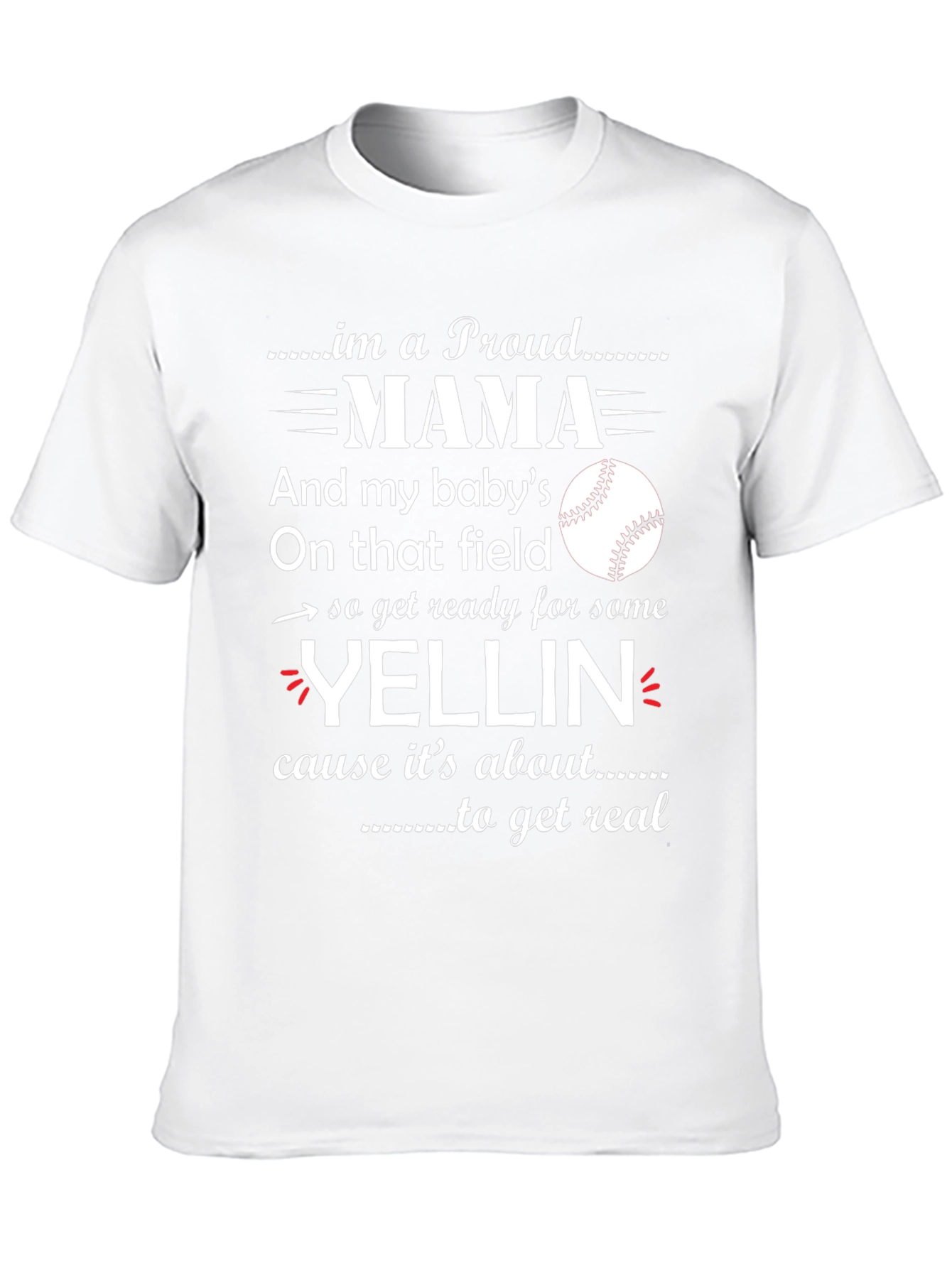 Proud Mama Baseball T-Shirt