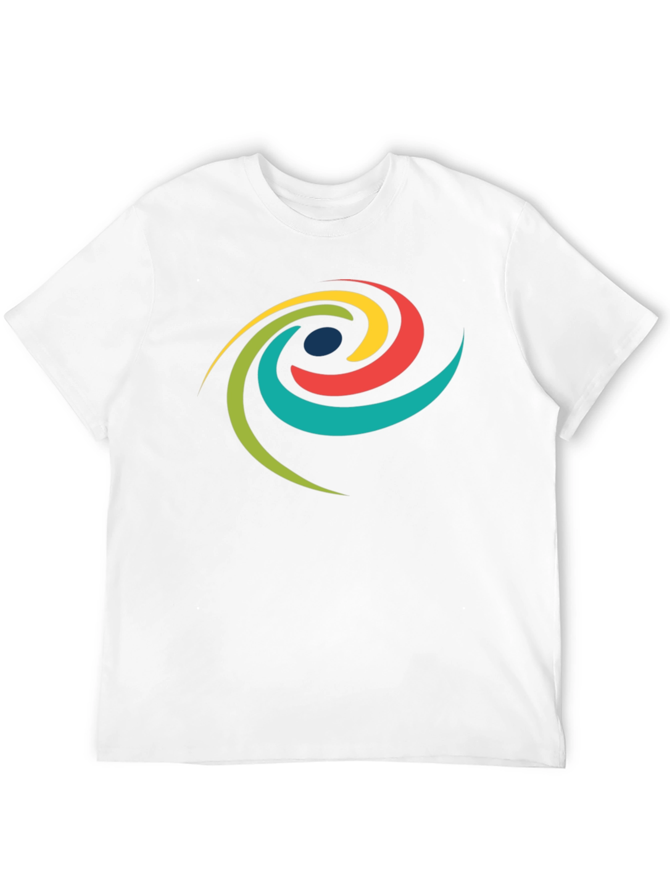 Modern Swirl Graphic Tee - Black Cotton T-Shirt