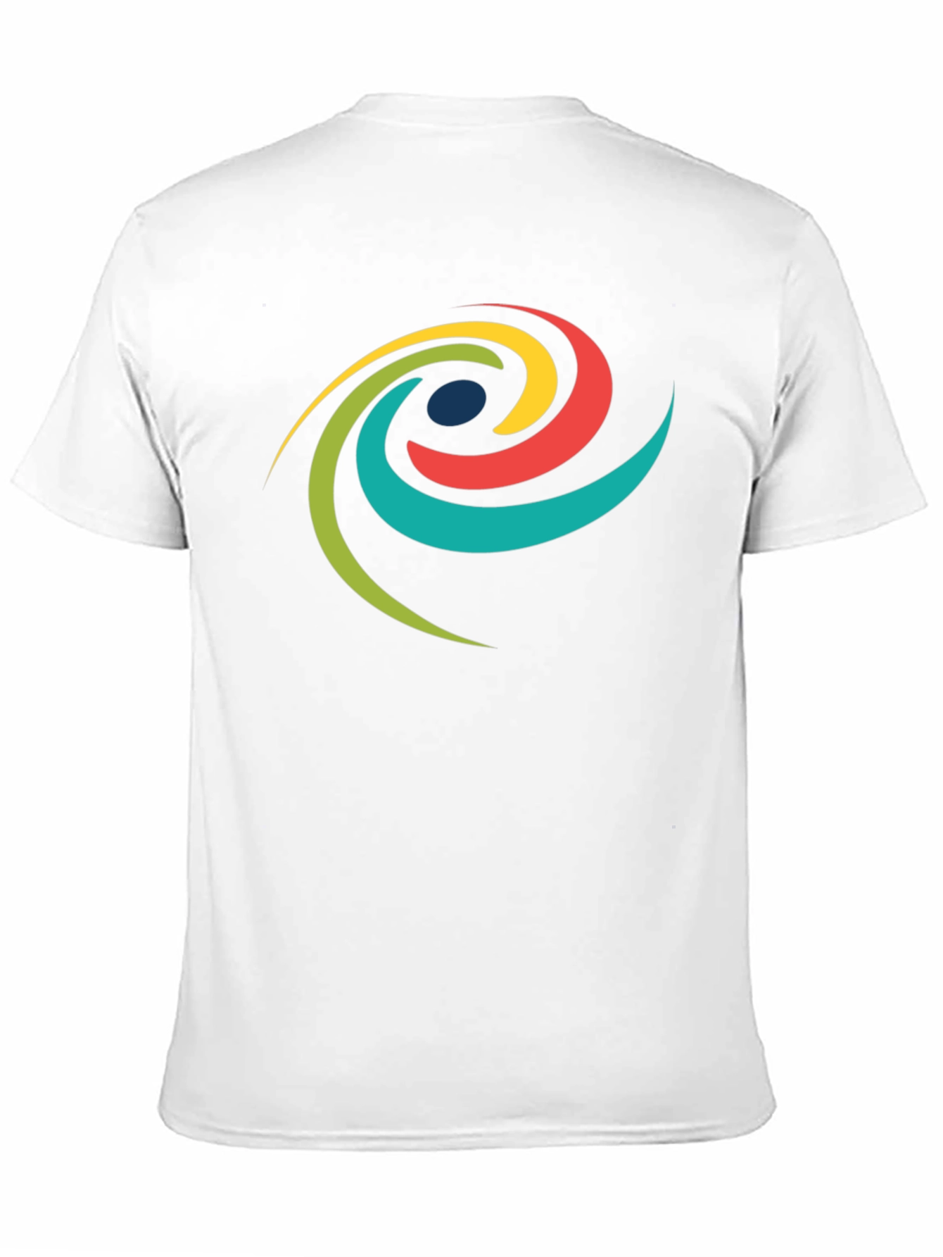 Modern Swirl Graphic Tee - Black Cotton T-Shirt