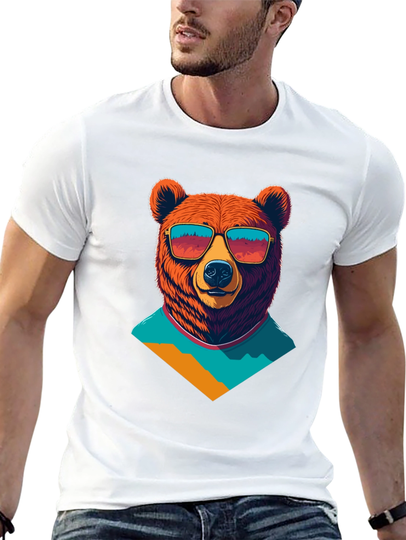 Cool Bear Graphic Tee - Black Cotton T-Shirt