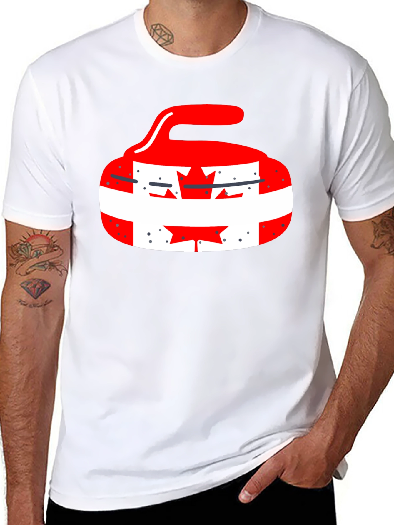 Canadian Pride Curling Stone Graphic Tee