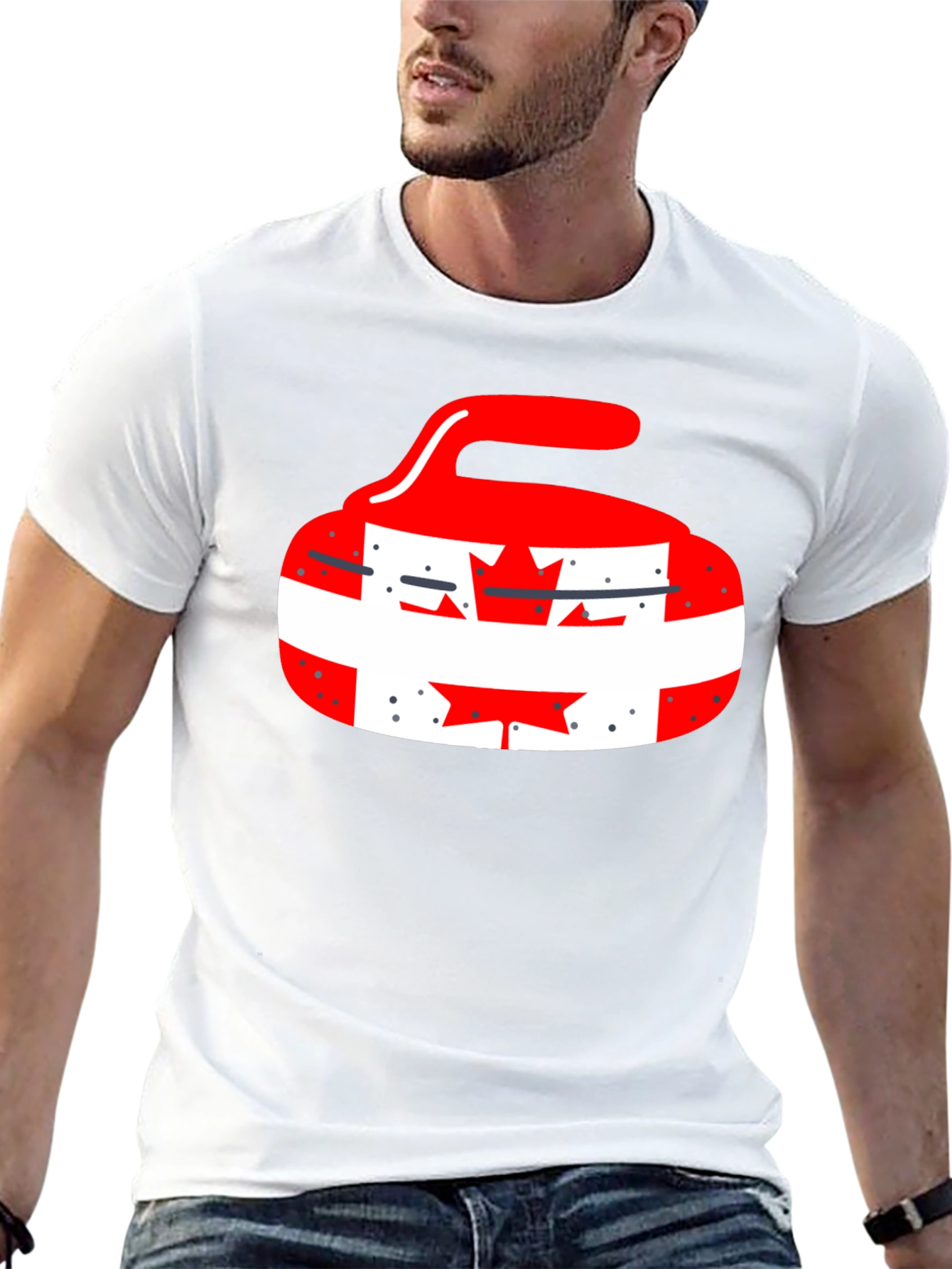 Canadian Pride Curling Stone Graphic Tee
