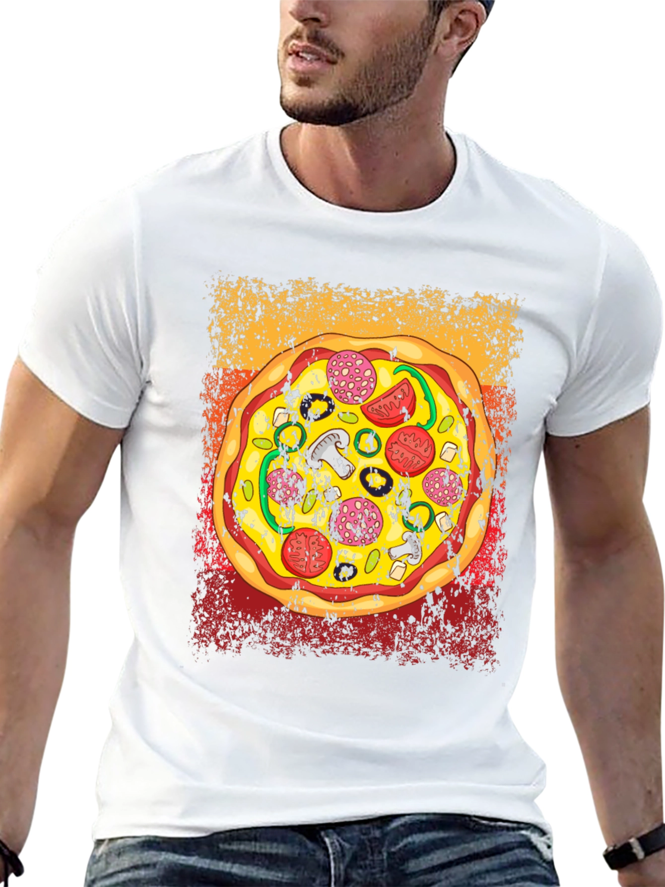 Pizza Graphic T-Shirt - Unisex Crew Neck Tee