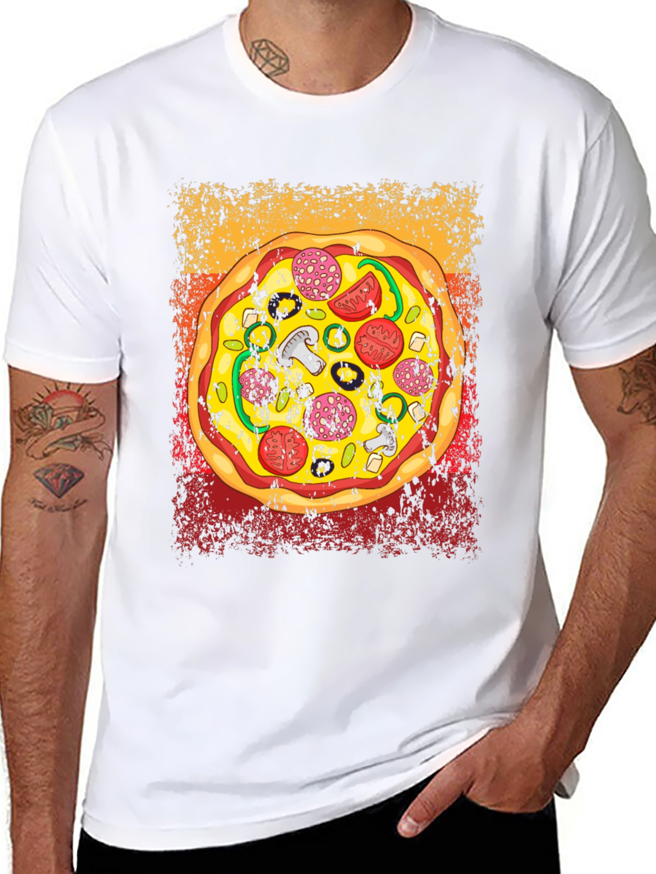 Pizza Graphic T-Shirt - Unisex Crew Neck Tee