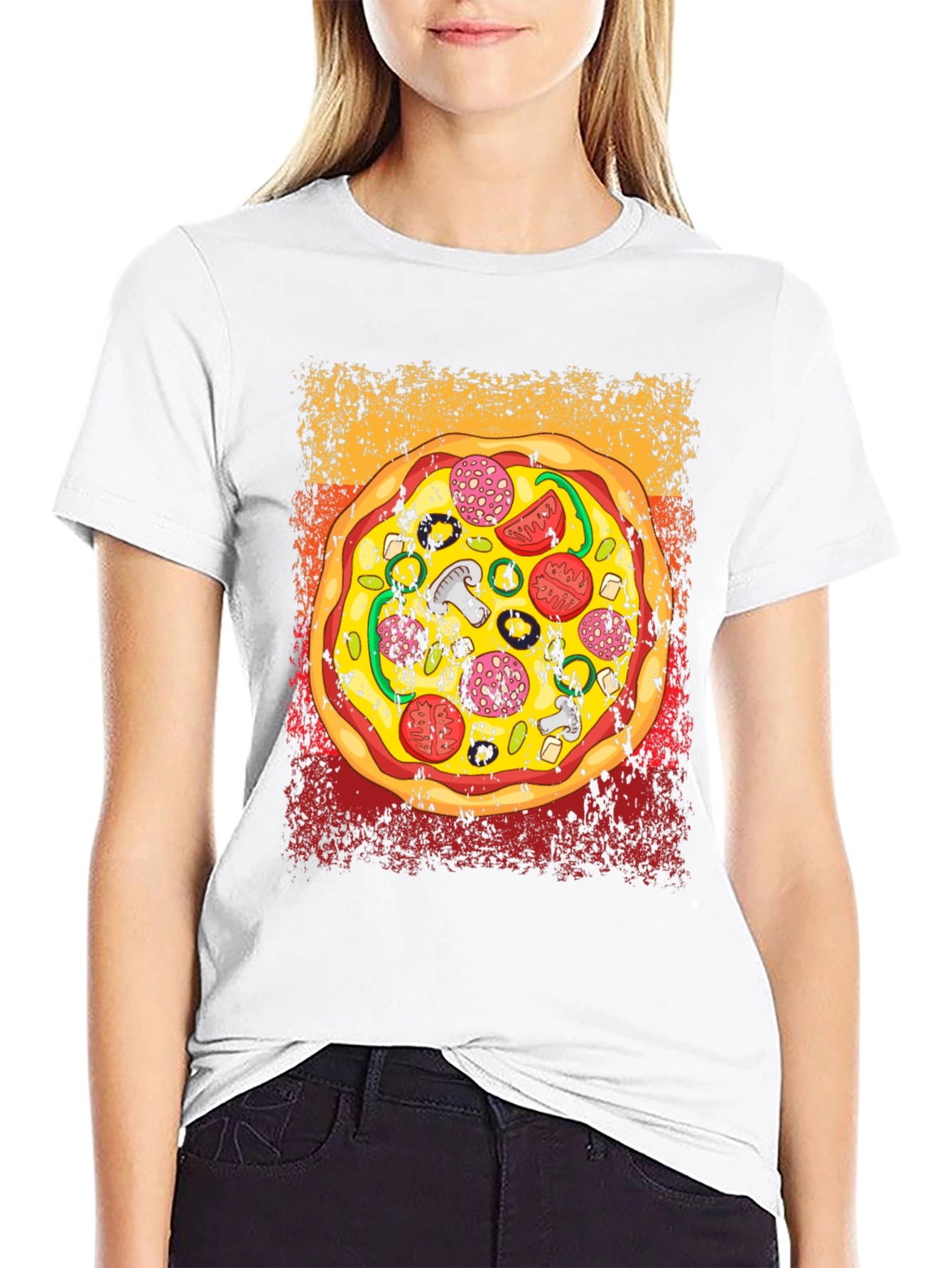 Pizza Graphic T-Shirt - Unisex Crew Neck Tee