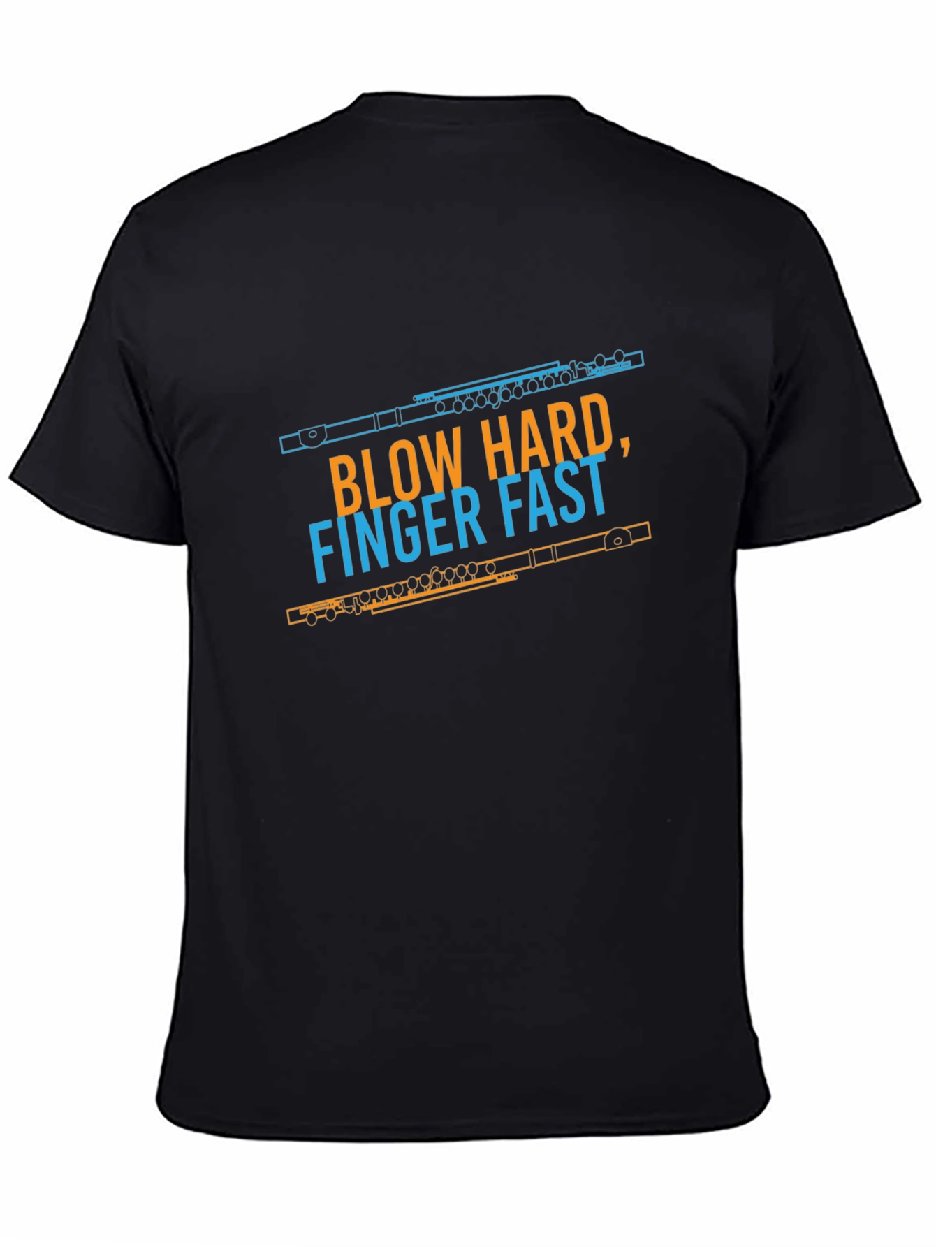 Funny Blow Hard Finger Fast Flute Player T-Shirt